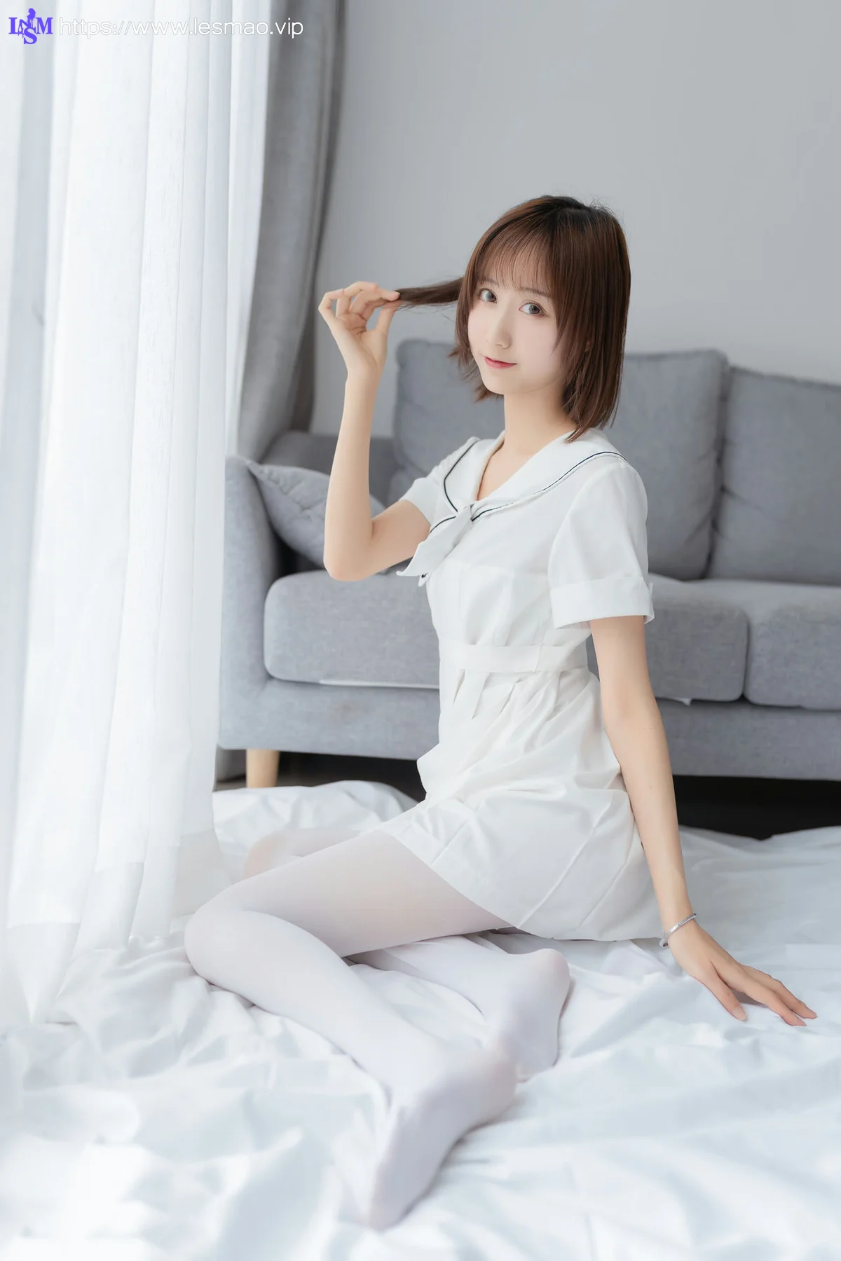 MTYH 喵糖映画 Vol.271  纯色白裙 - 1