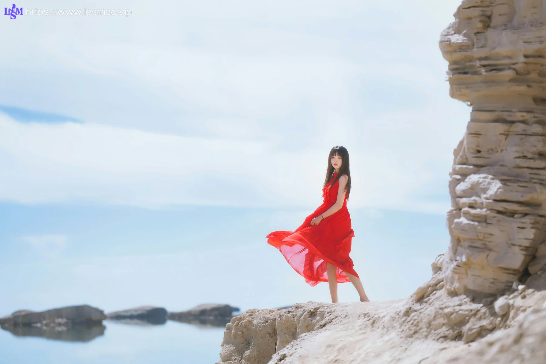 MTYH 喵糖映画 Vol.372 海边红裙 - 15