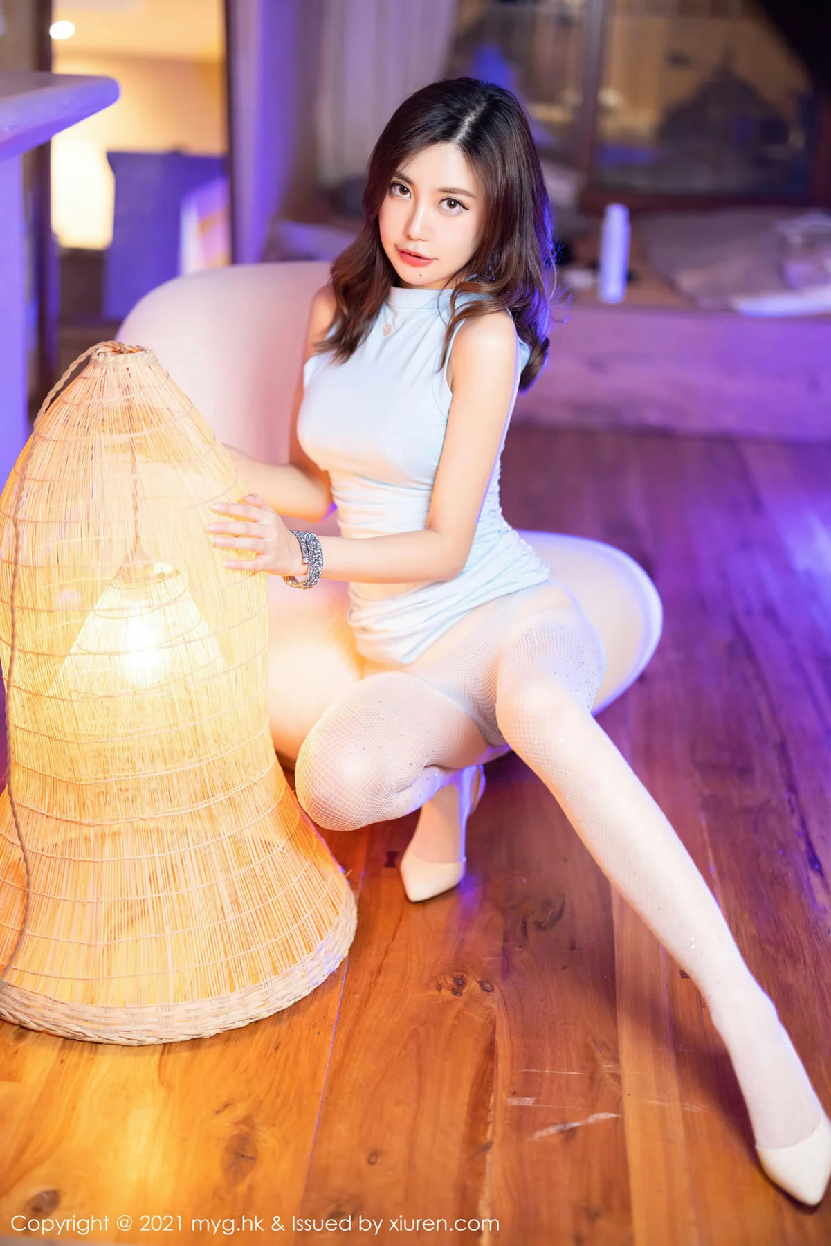 MyGirl 美媛馆 Vol.606 白色魅惑网袜 绮里嘉Carina 长三角旅拍11 - 52