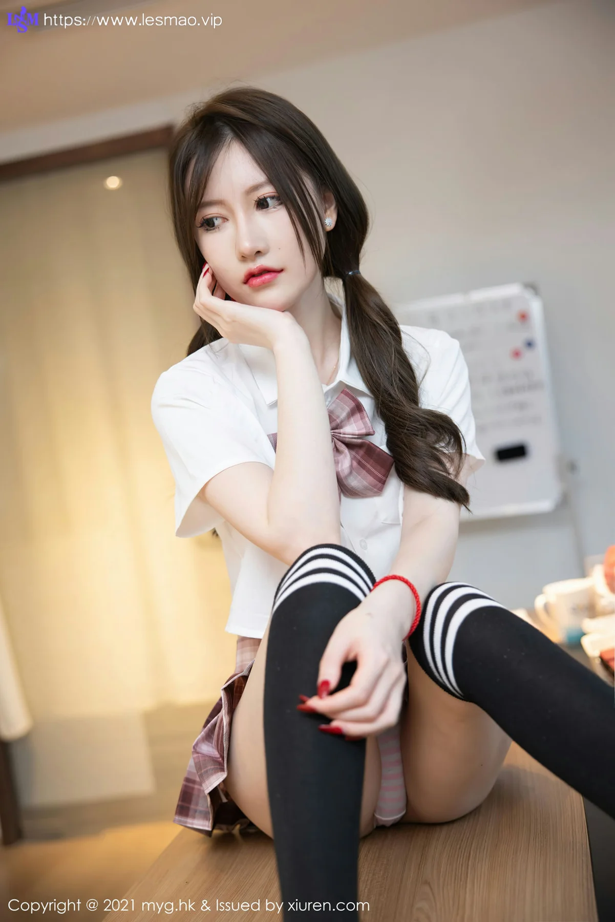 MyGirl 美媛馆 Vol.614  经典JK制服 美桃酱 长三角旅拍 - 29