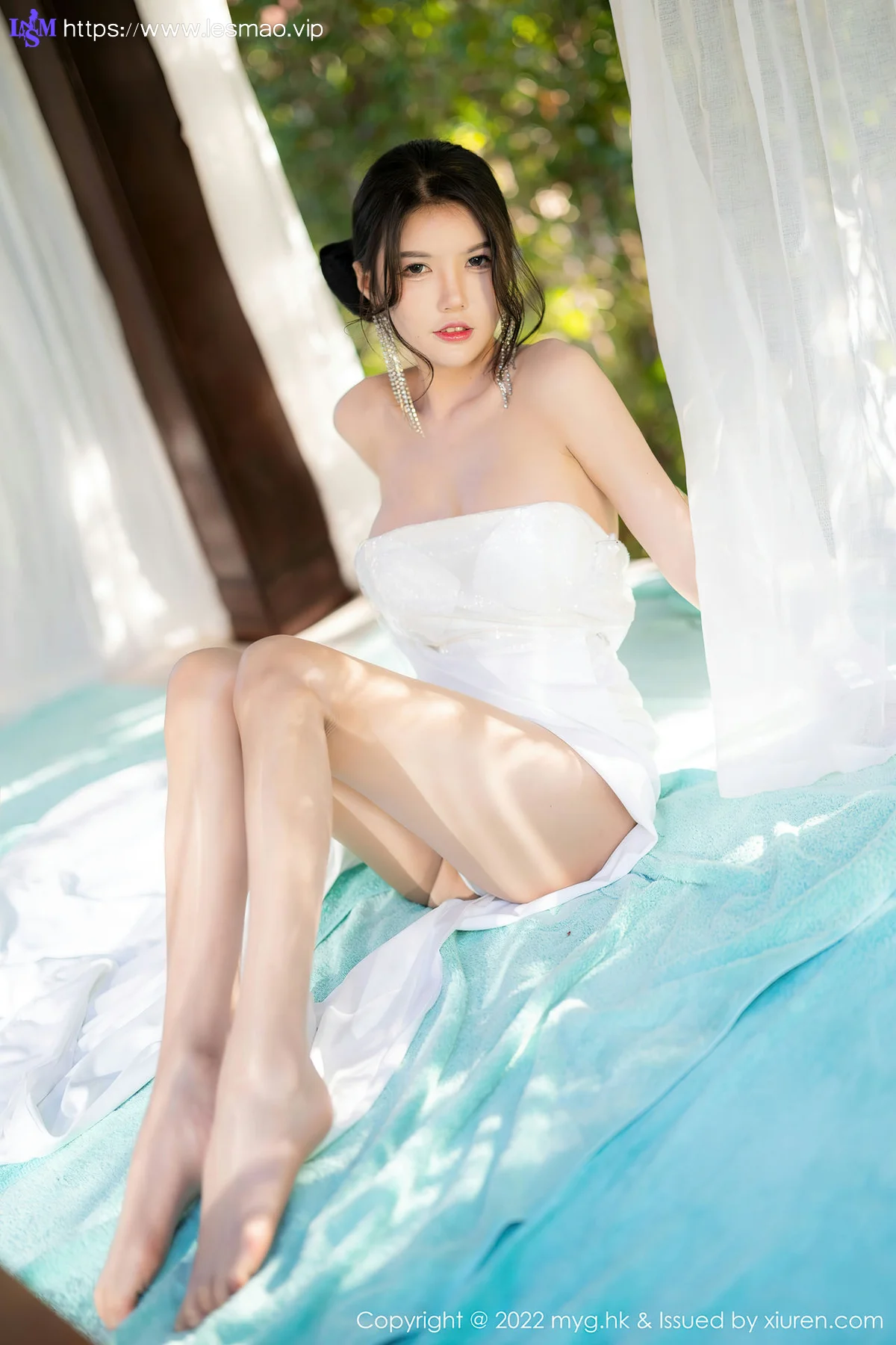 MyGirl 美媛馆 Vol.625 户外泳池 媛媛酱belle 新人模特珠三角旅拍11 - 32