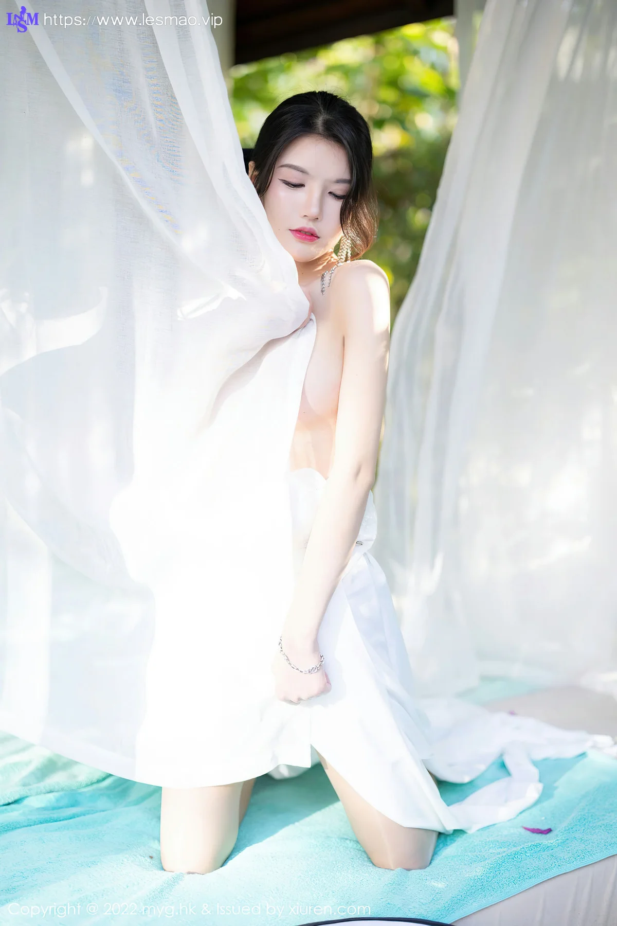 MyGirl 美媛馆 Vol.625 户外泳池 媛媛酱belle 新人模特珠三角旅拍11 - 35