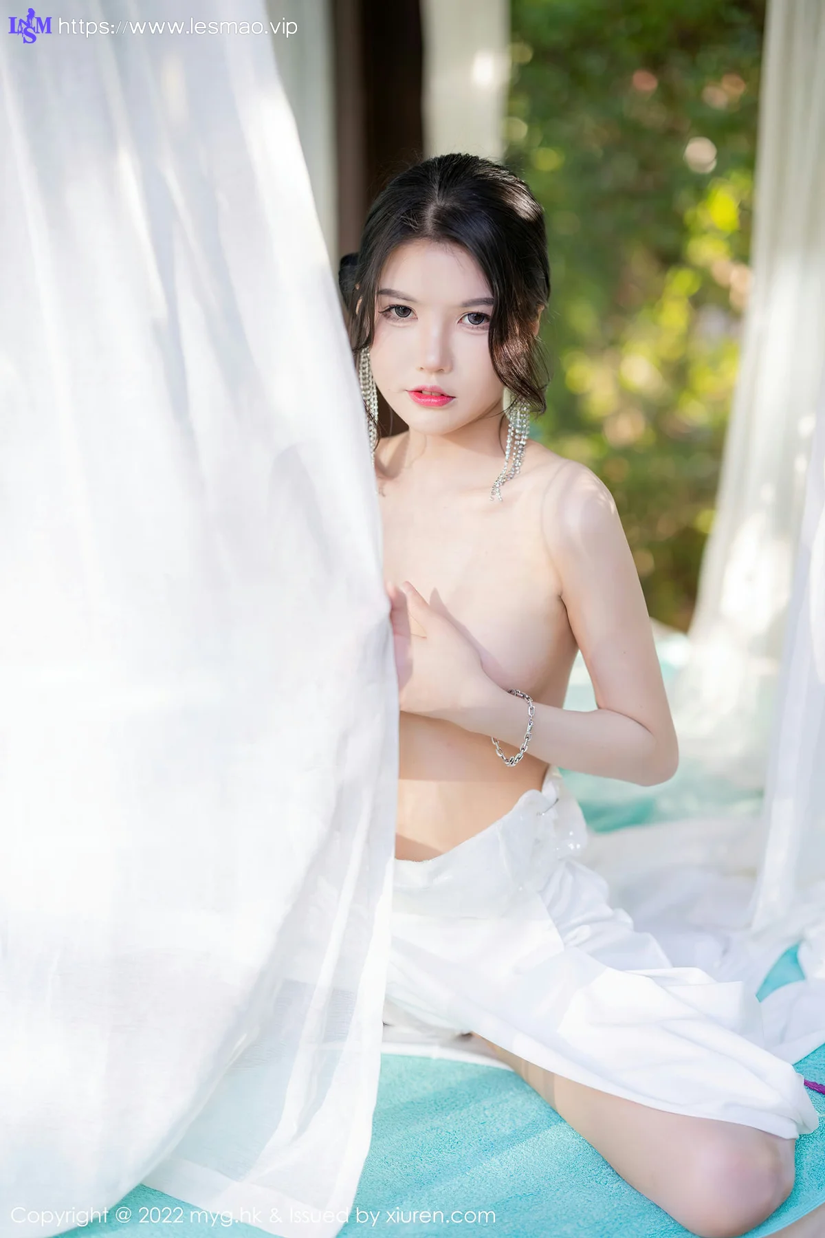 MyGirl 美媛馆 Vol.625 户外泳池 媛媛酱belle 新人模特珠三角旅拍11 - 37