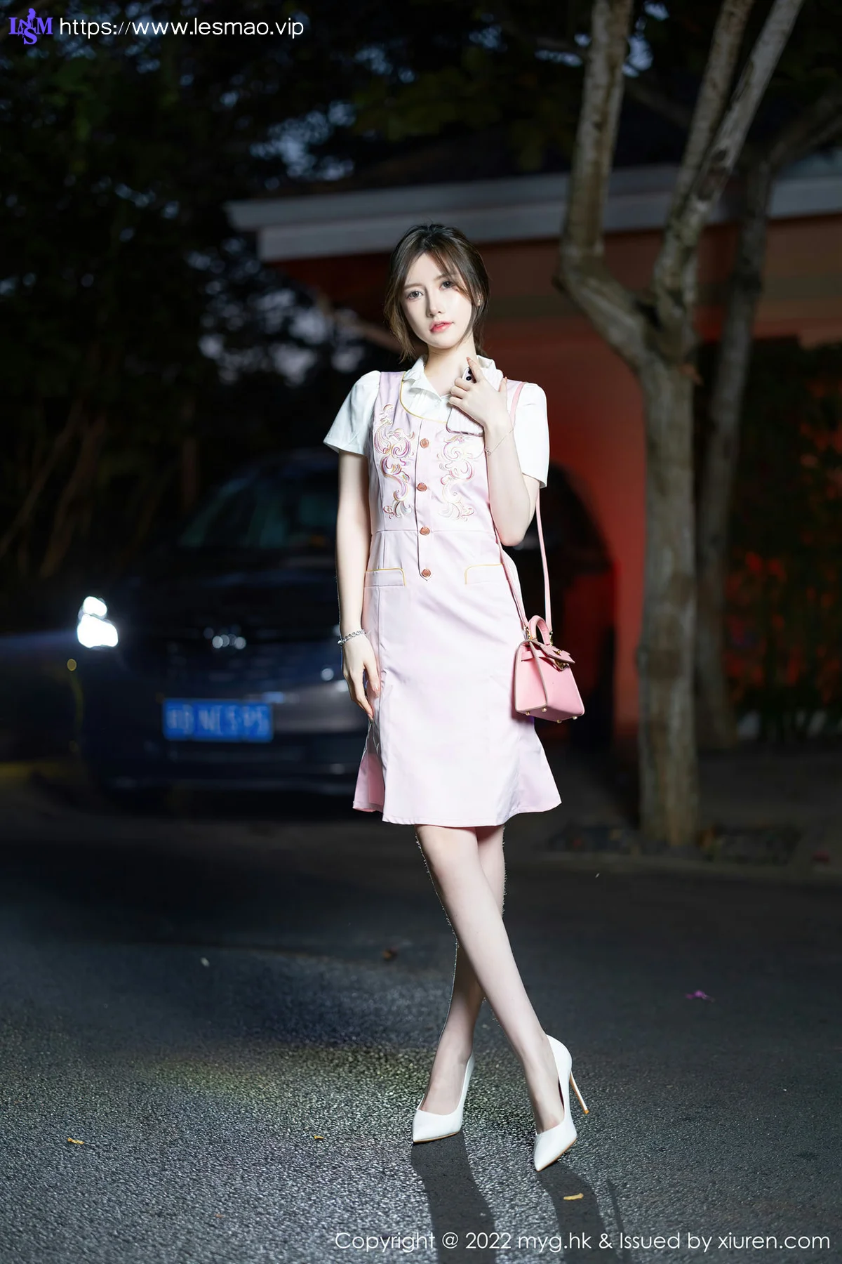 MyGirl 美媛馆 Vol.626 粉色连衣短裙 美桃酱 珠三角旅拍 - 110