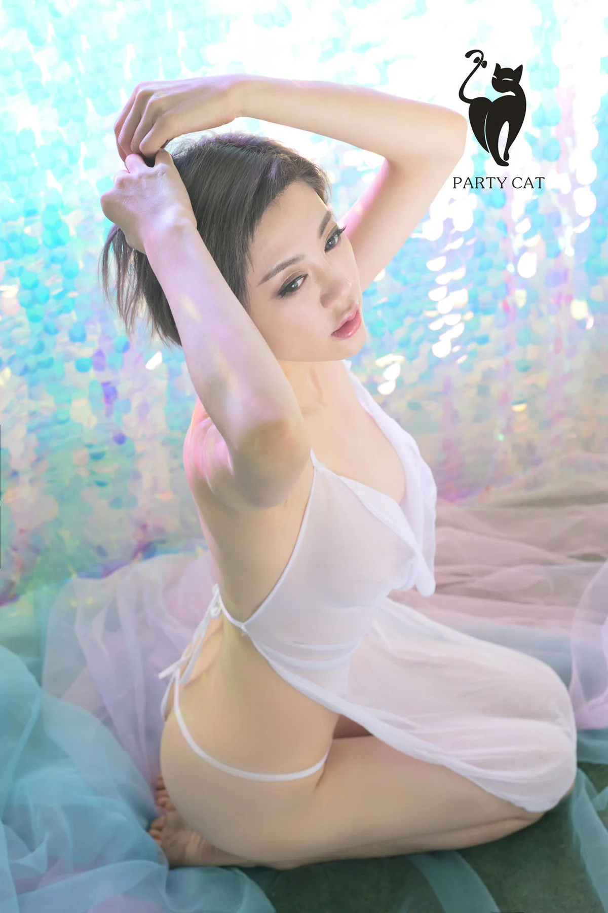 PartyCat 轰趴猫 No.023 Modo 白裙内衣私房 - 9