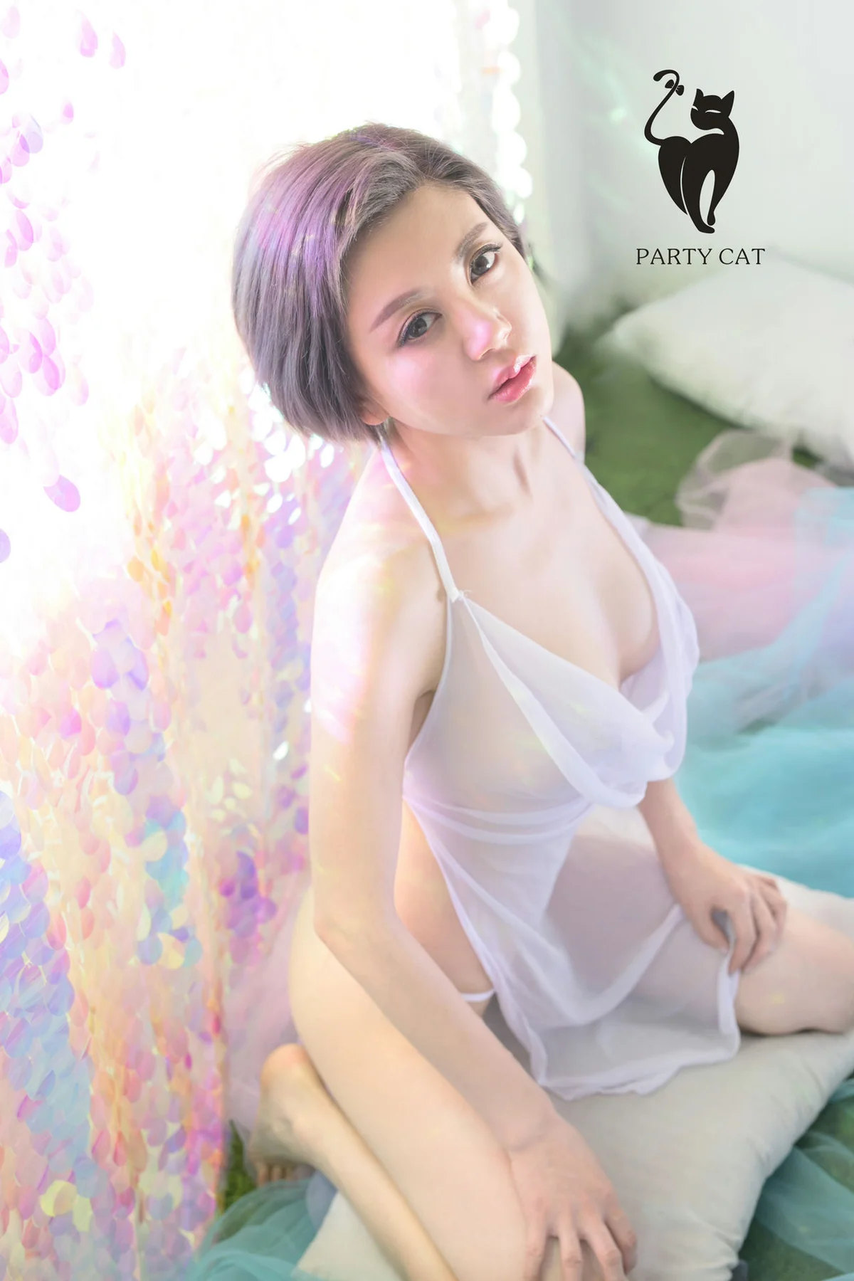 PartyCat 轰趴猫 No.023 Modo 白裙内衣私房 - 15