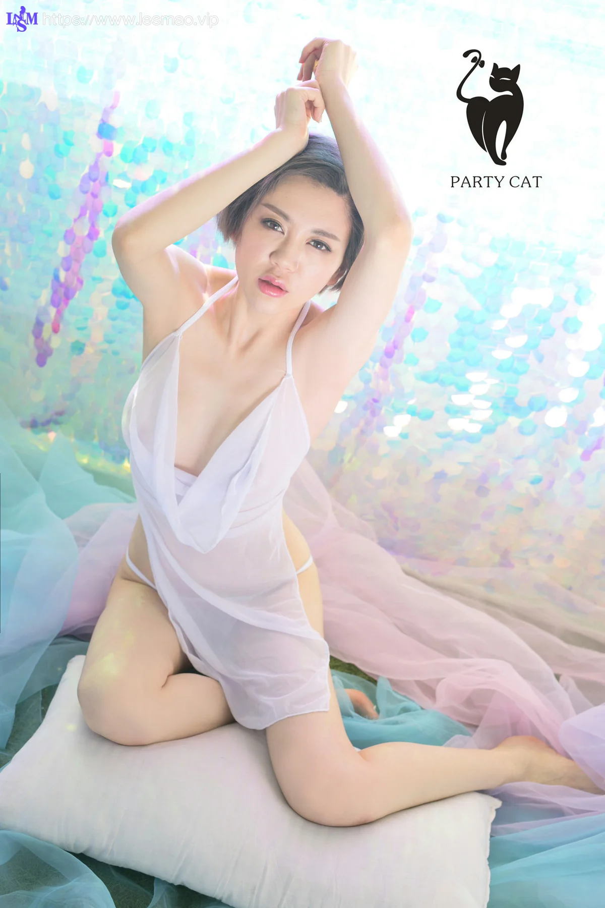 PartyCat 轰趴猫 No.023 Modo 白裙内衣私房 - 19