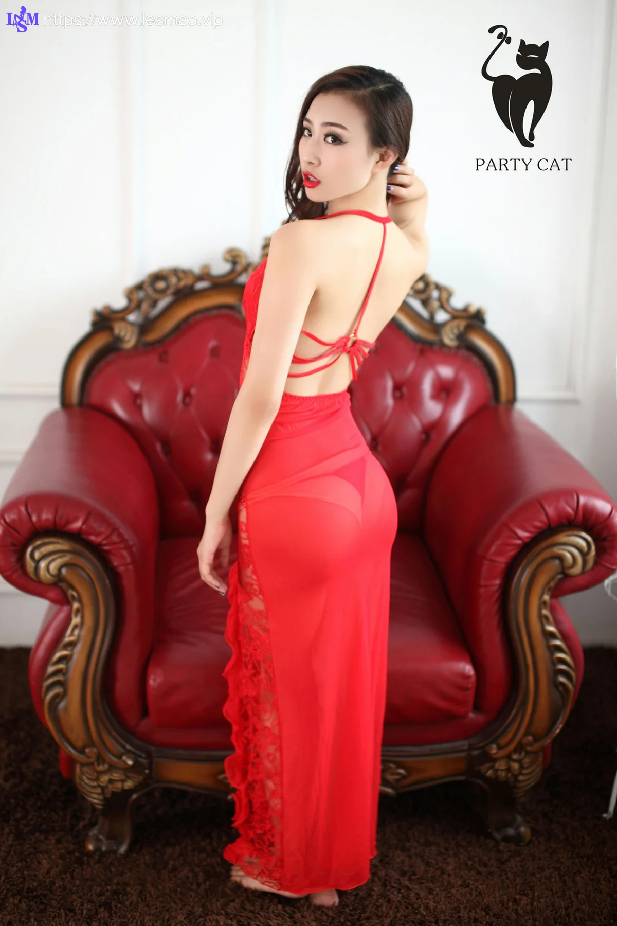 PartyCat 轰趴猫 No.025 Modo 红裙美女女郎 - 13