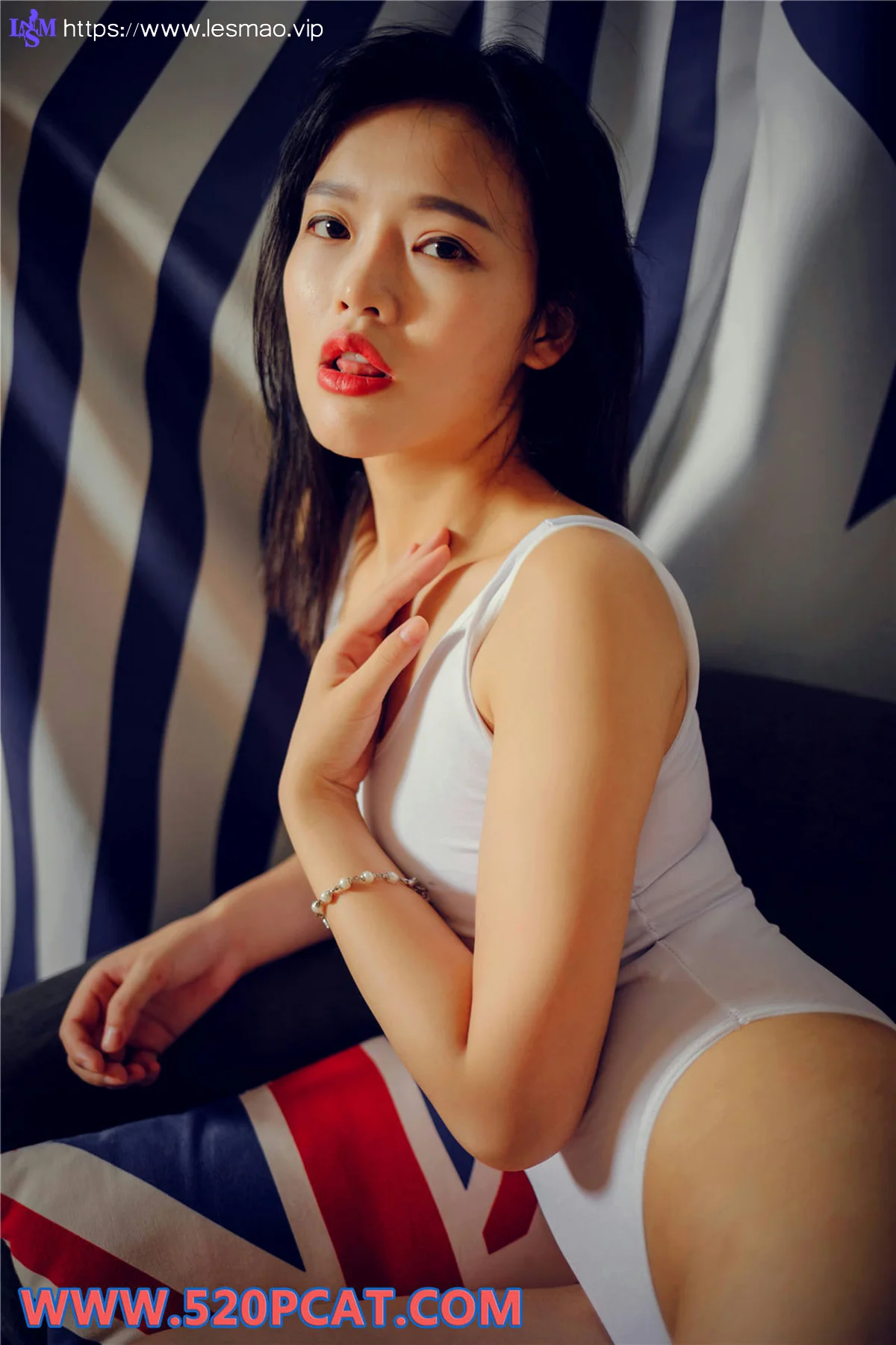PartyCat 轰趴猫 No.191 Modo 红唇连体衣美女 - 4
