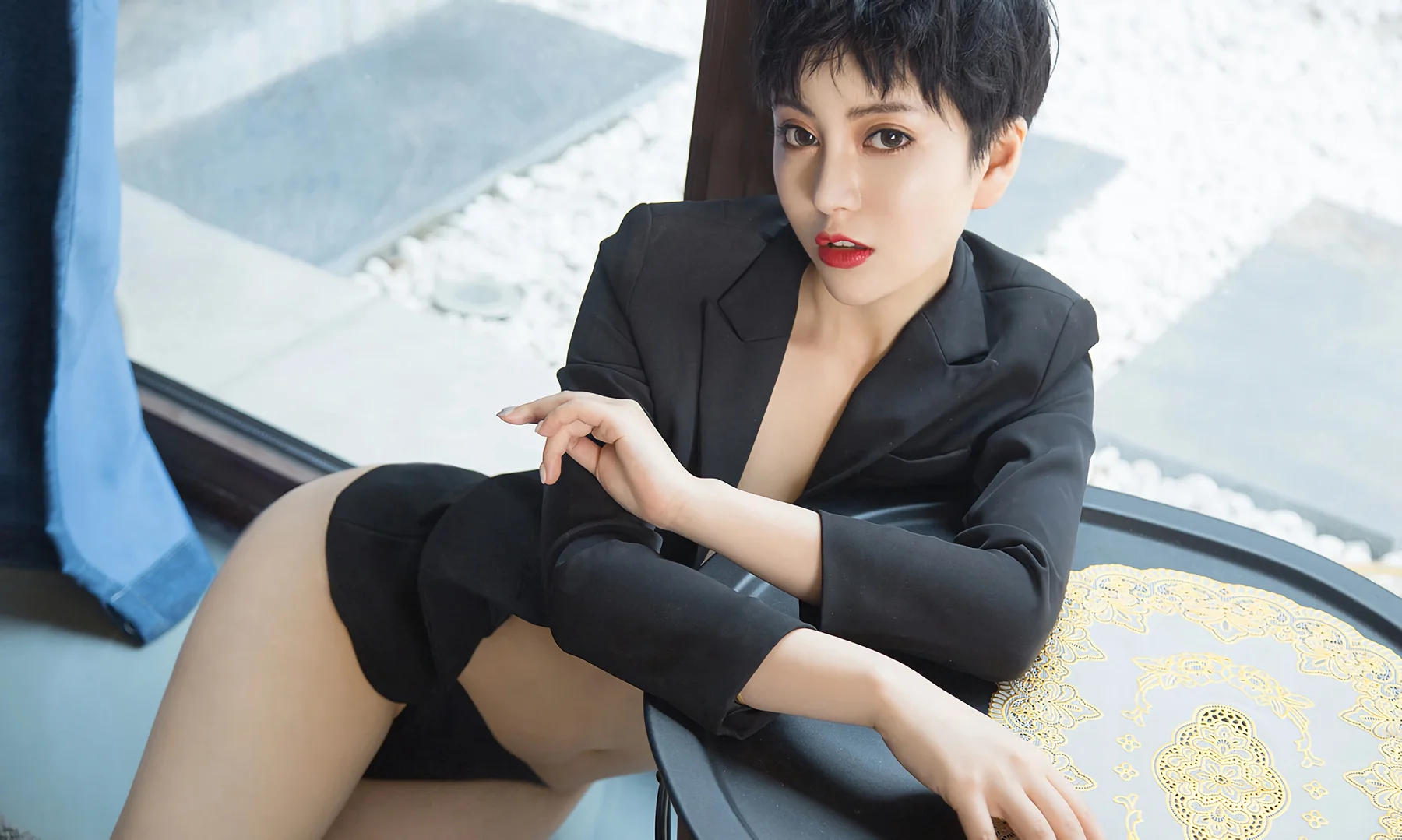 UGirls 爱尤物 No.1469 金卓然 短发美女黑白诱惑 - 34