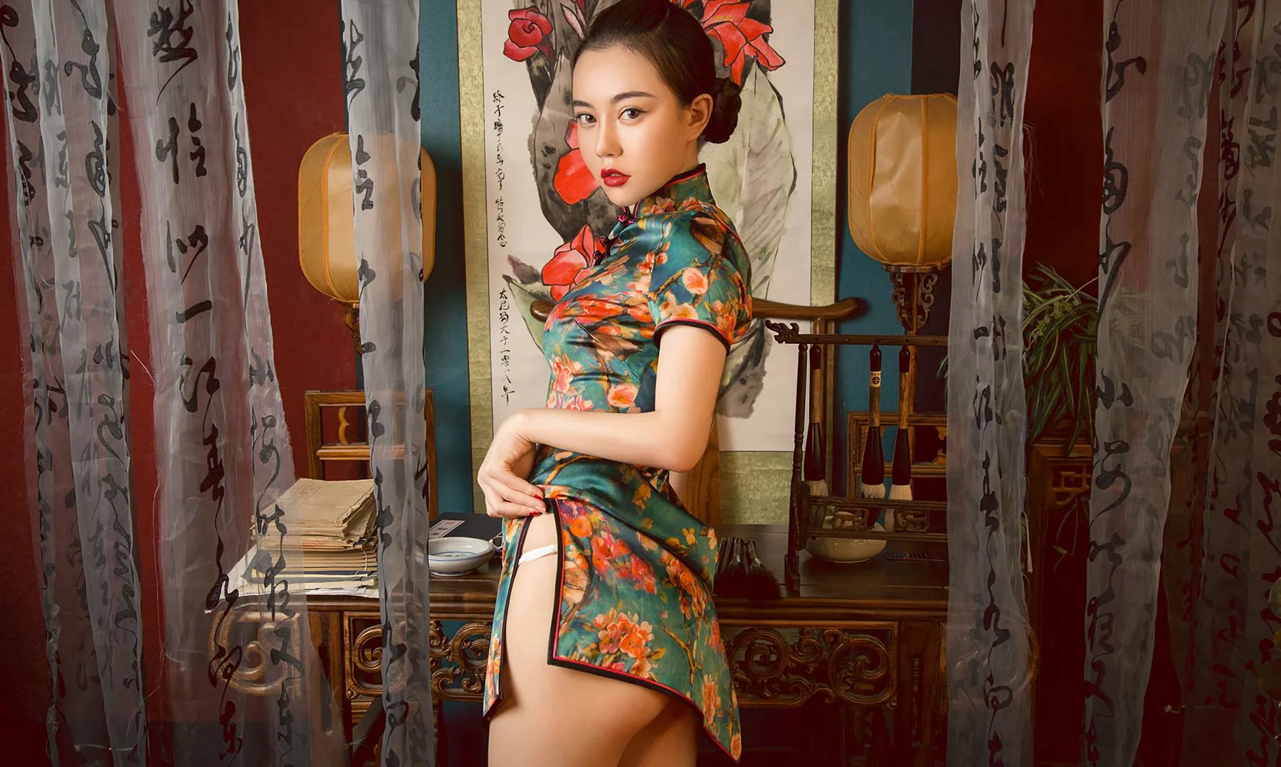 UGirls 爱尤物 No.1577 刘邦妮和孟十朵 古韵味旗袍 - 26