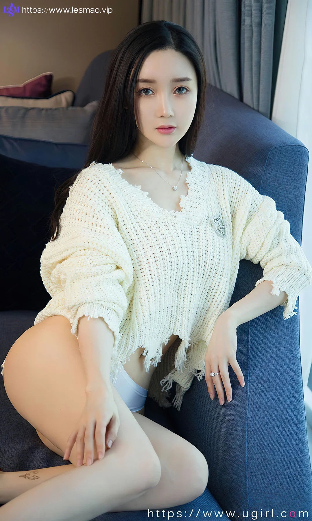 UGirls 爱尤物 No.2755  夏美 白色毛衣 - 15