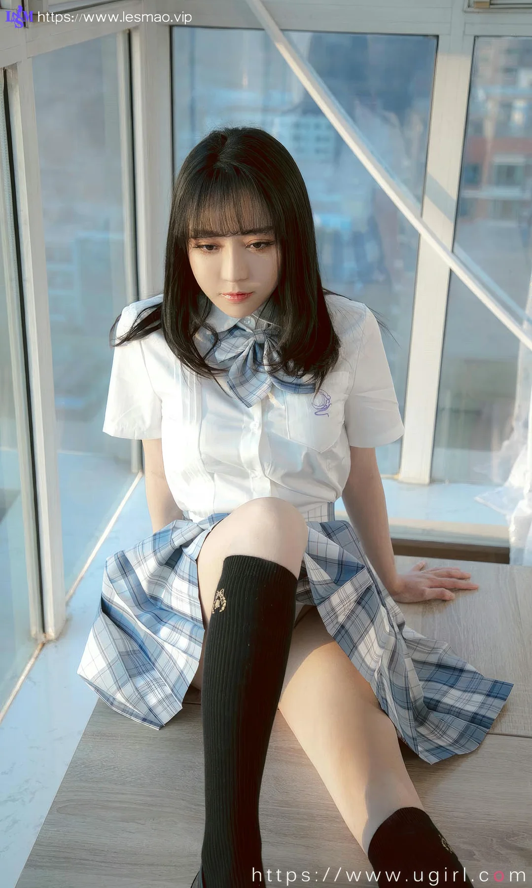 UGirls 爱尤物 No.2929 白亦ada 香色格子裙 - 12