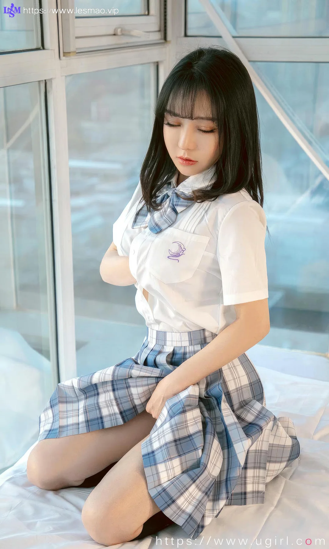 UGirls 爱尤物 No.2929 白亦ada 香色格子裙 - 14