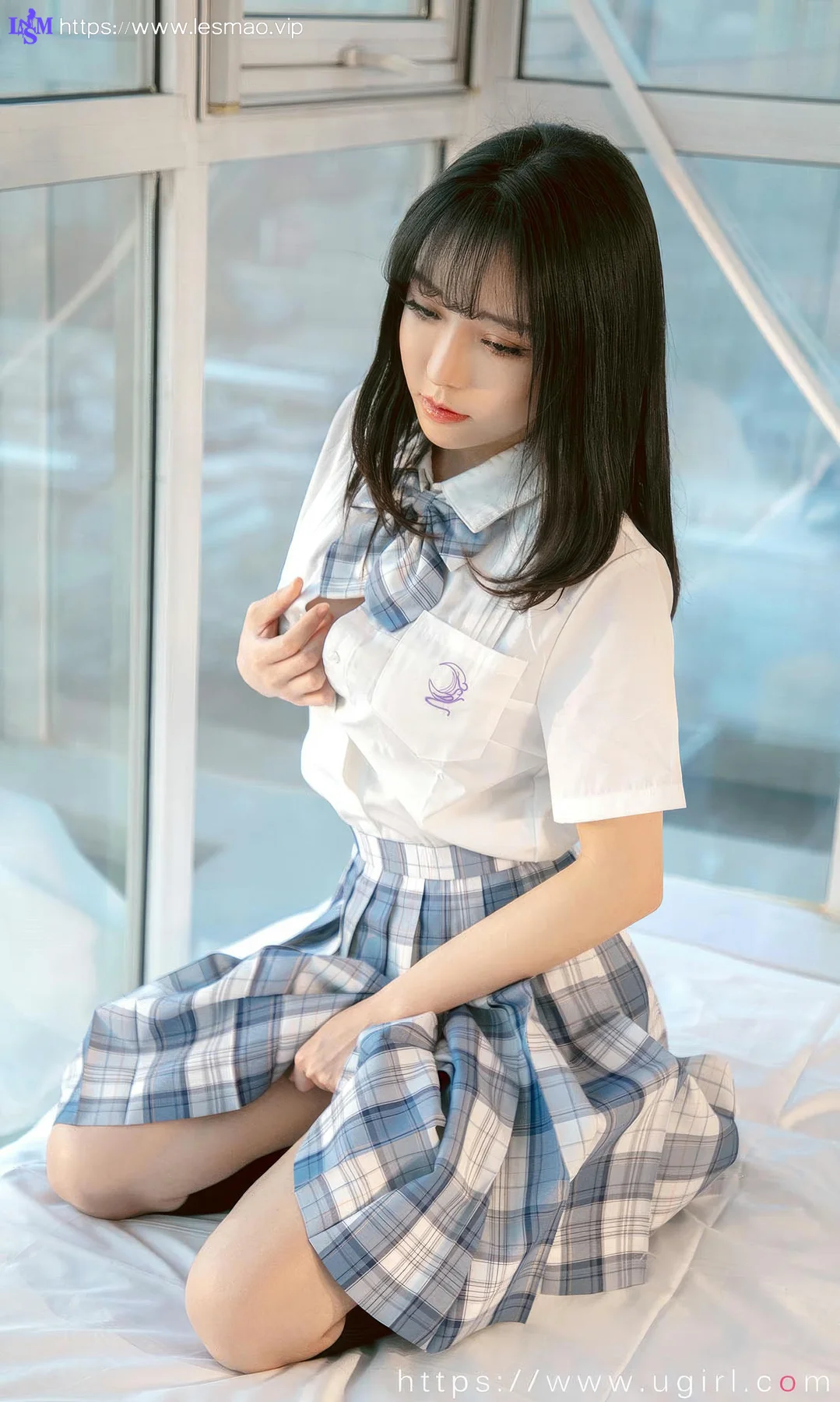 UGirls 爱尤物 No.2929 白亦ada 香色格子裙 - 18