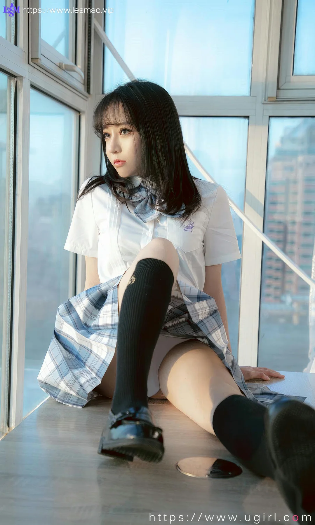 UGirls 爱尤物 No.2929 白亦ada 香色格子裙 - 19