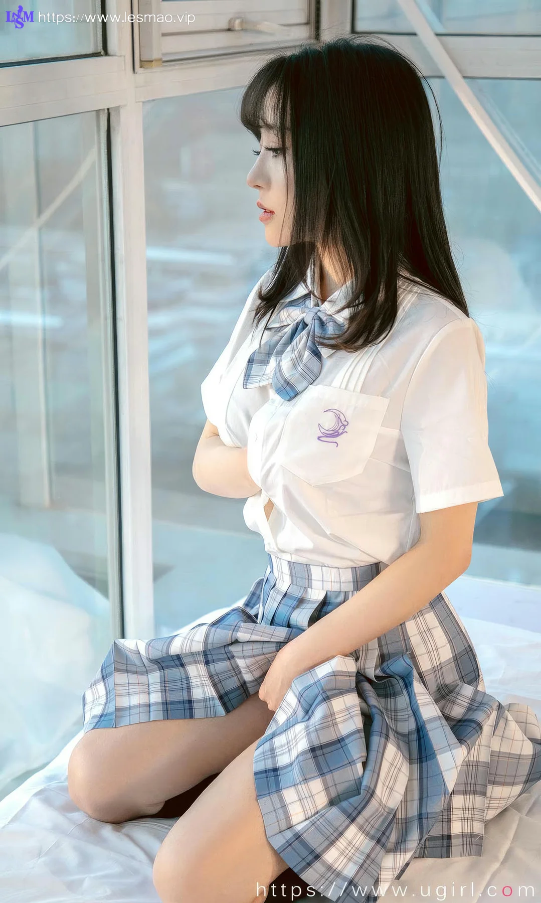 UGirls 爱尤物 No.2929 白亦ada 香色格子裙 - 26