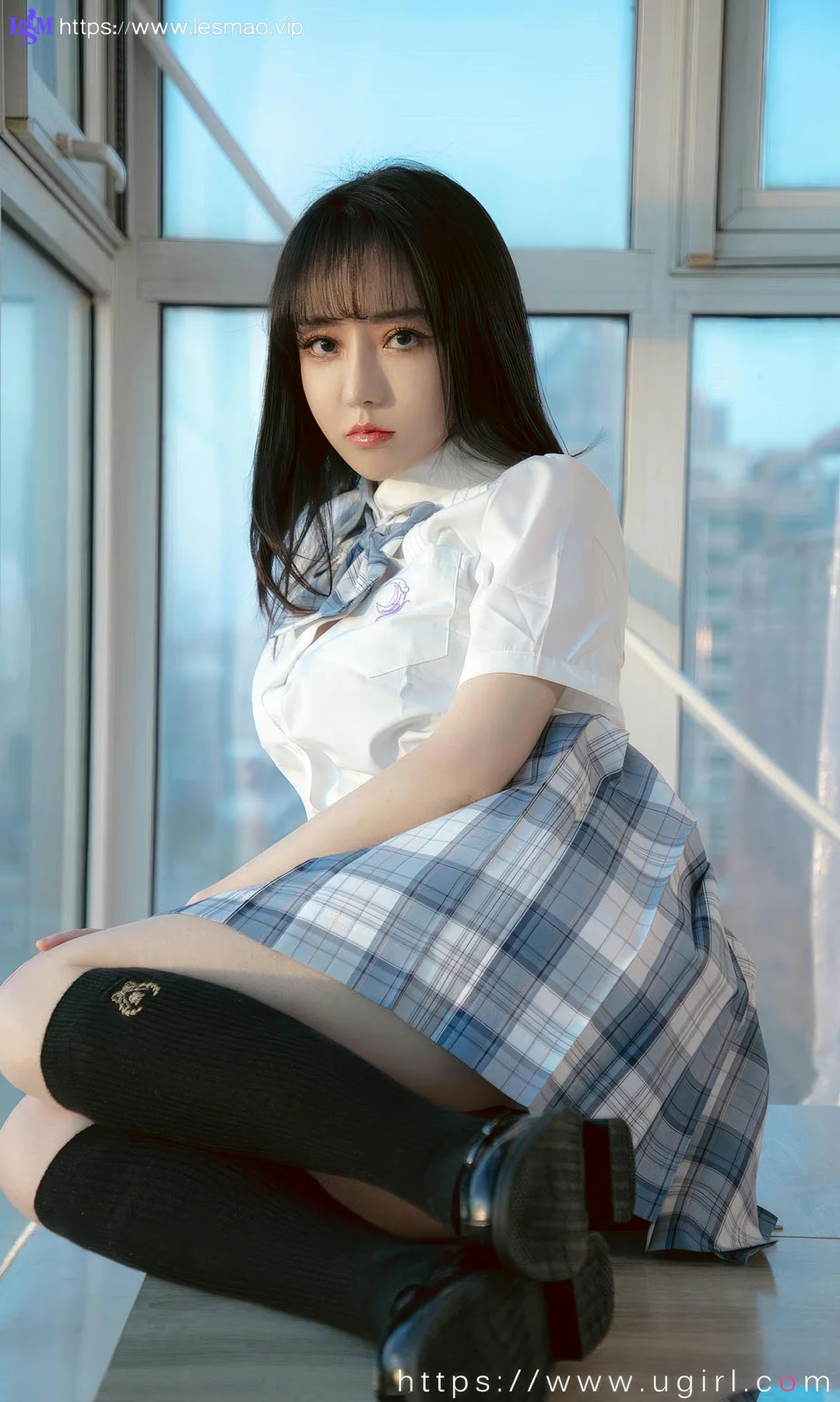 UGirls 爱尤物 No.2929 白亦ada 香色格子裙 - 28