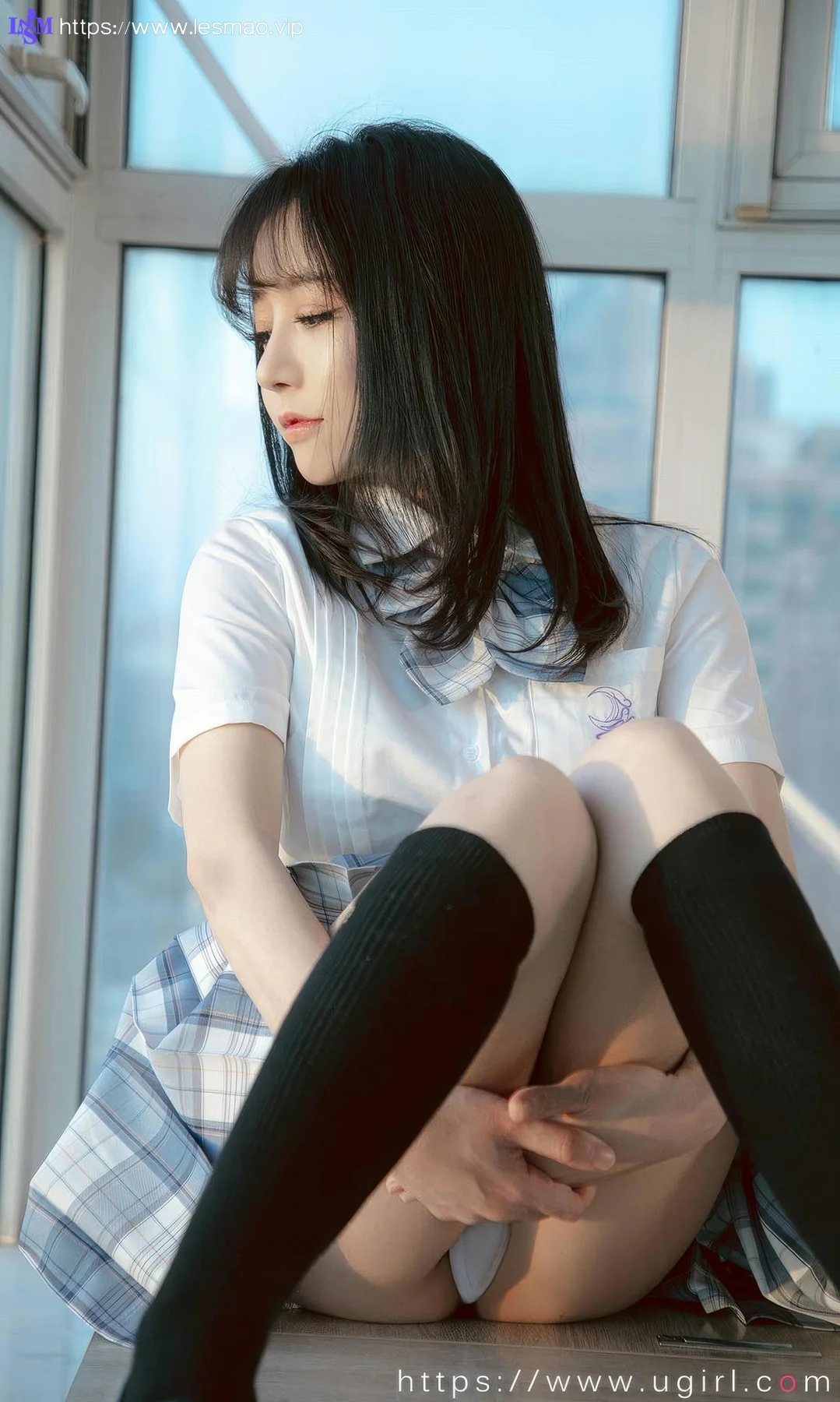 UGirls 爱尤物 No.2929 白亦ada 香色格子裙 - 35