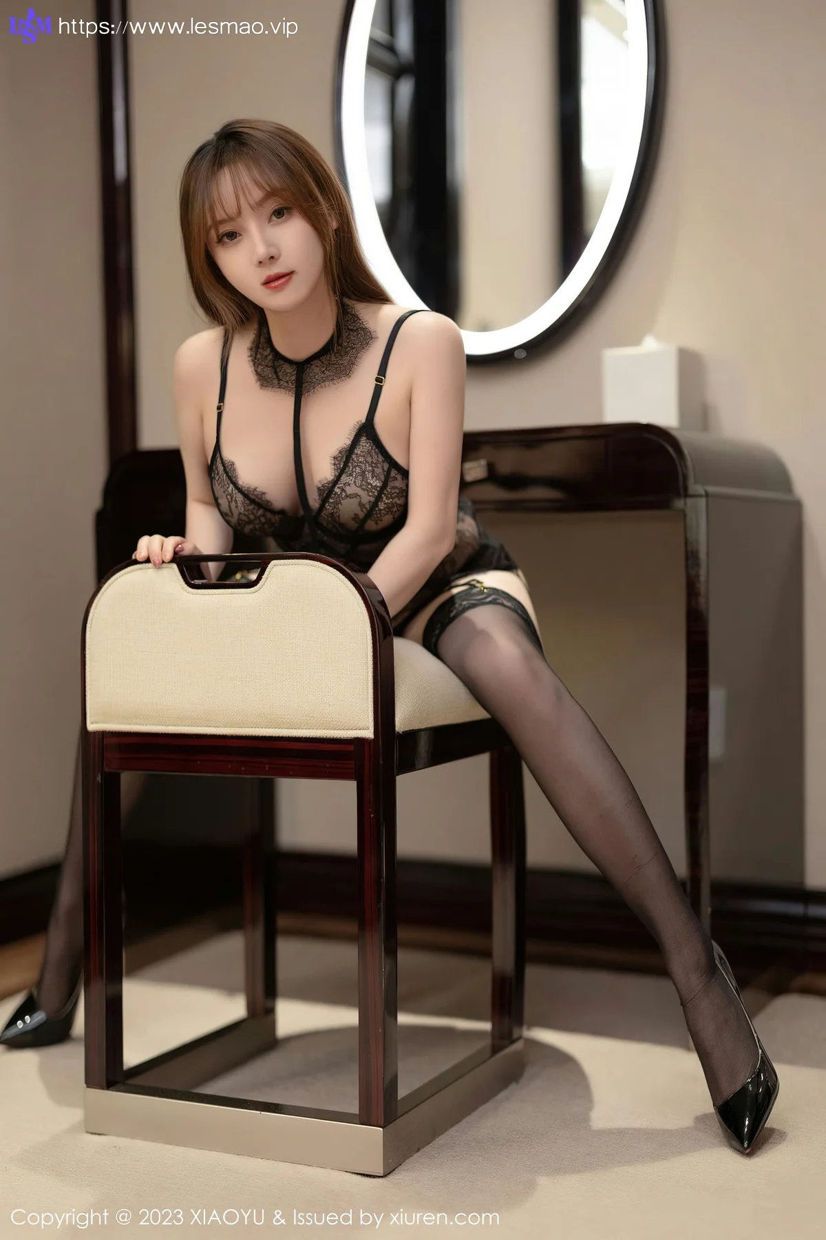 XIAOYU  语画界 Vol.1004  豆瓣酱 黑色蕾丝内衣写真111 - 51