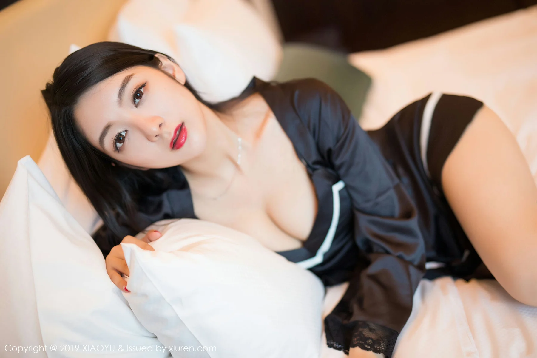 XIAOYU  语画界 Vol.103 Angela喜欢猫魅惑黑色内衣 - 23
