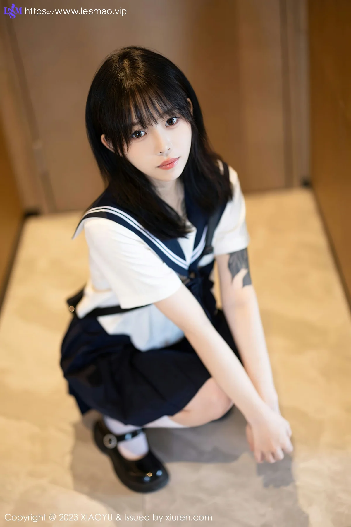 XIAOYU  语画  Vol.1087 奶瓶. 白色学妹服饰性感写真 - 11