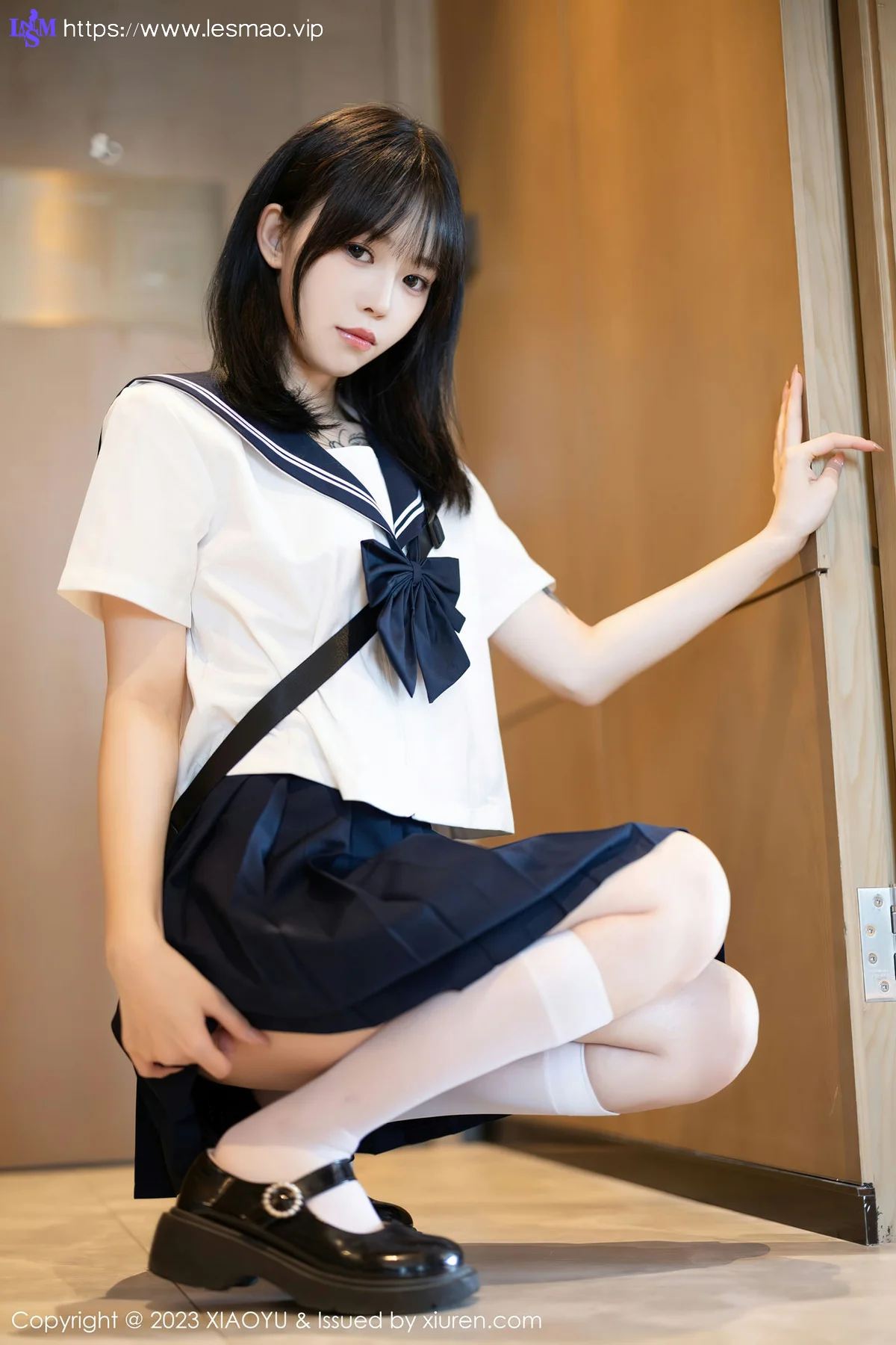 XIAOYU  语画  Vol.1087 奶瓶. 白色学妹服饰性感写真 - 12