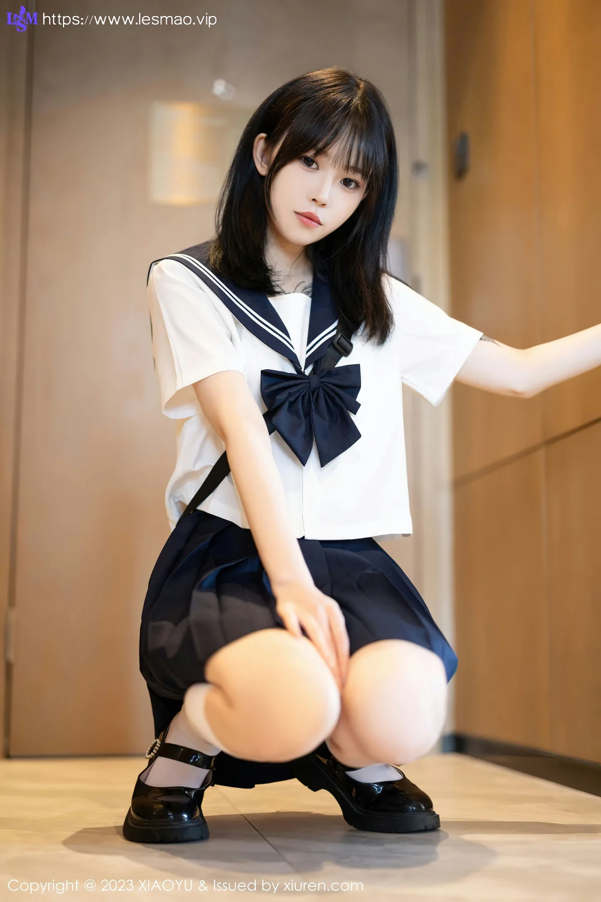 XIAOYU  语画  Vol.1087 奶瓶. 白色学妹服饰性感写真 - 13
