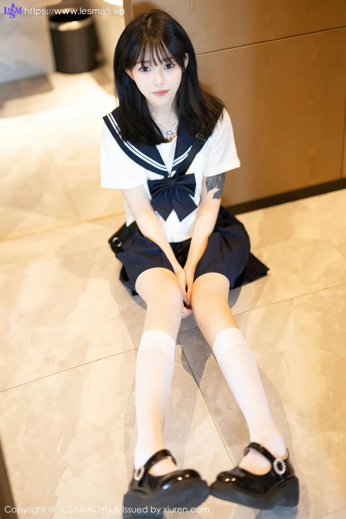XIAOYU  语画  Vol.1087 奶瓶. 白色学妹服饰性感写真 - 15
