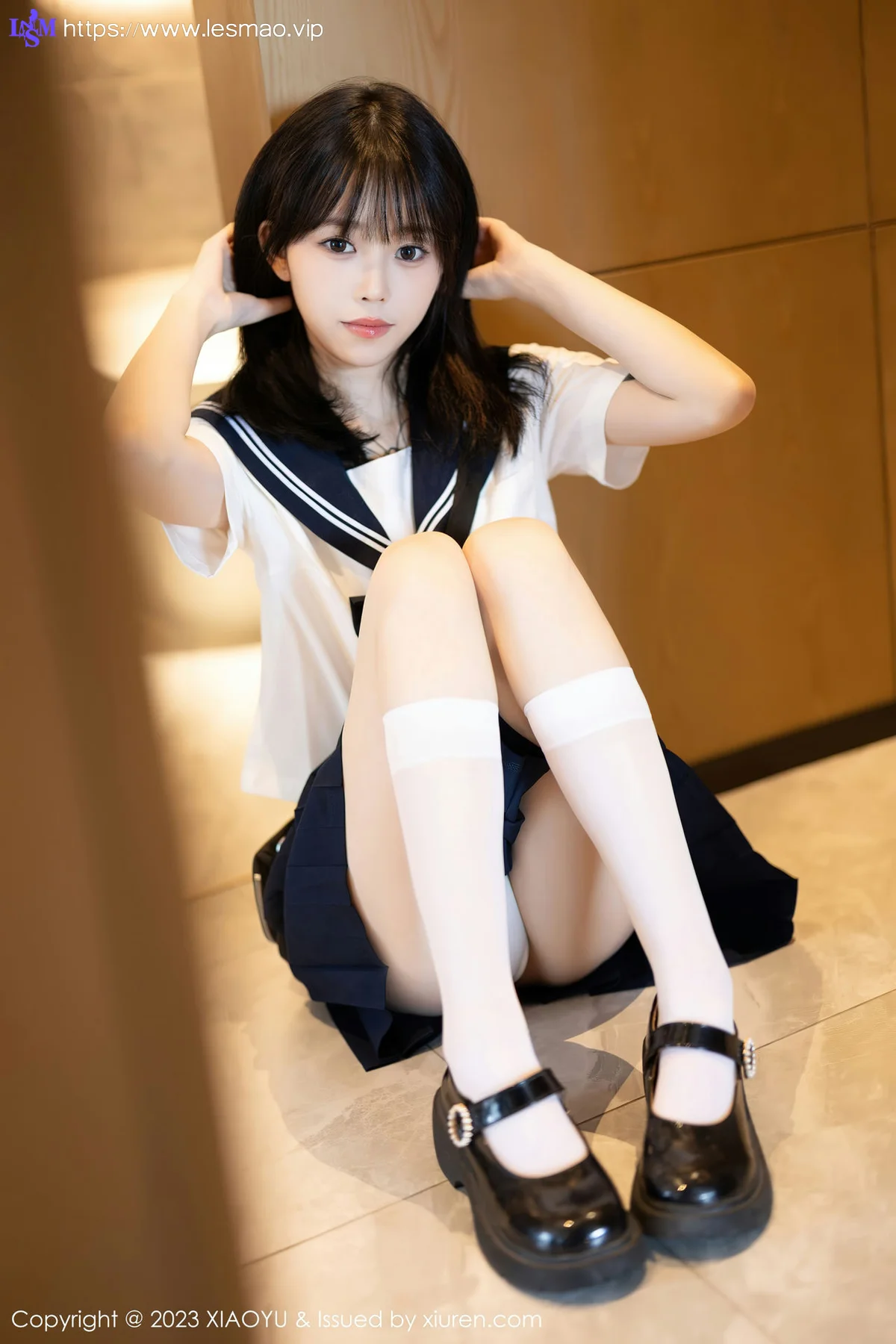 XIAOYU  语画  Vol.1087 奶瓶. 白色学妹服饰性感写真 - 17