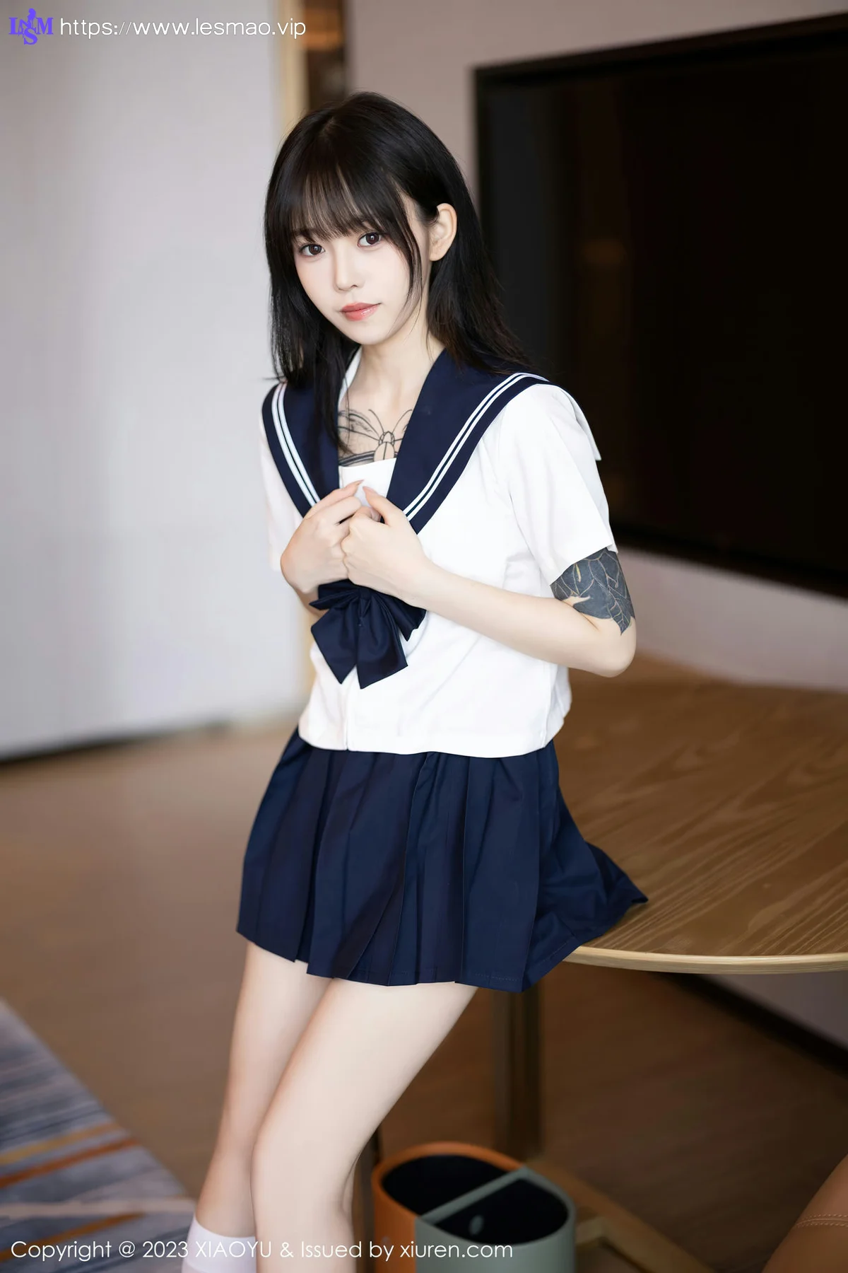 XIAOYU  语画  Vol.1087 奶瓶. 白色学妹服饰性感写真 - 22