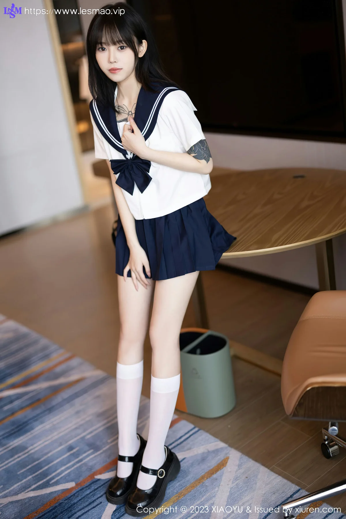 XIAOYU  语画  Vol.1087 奶瓶. 白色学妹服饰性感写真 - 23