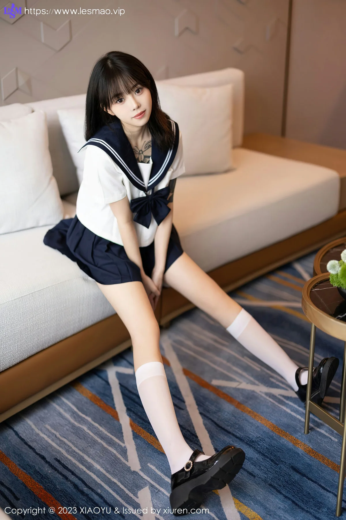 XIAOYU  语画  Vol.1087 奶瓶. 白色学妹服饰性感写真 - 24