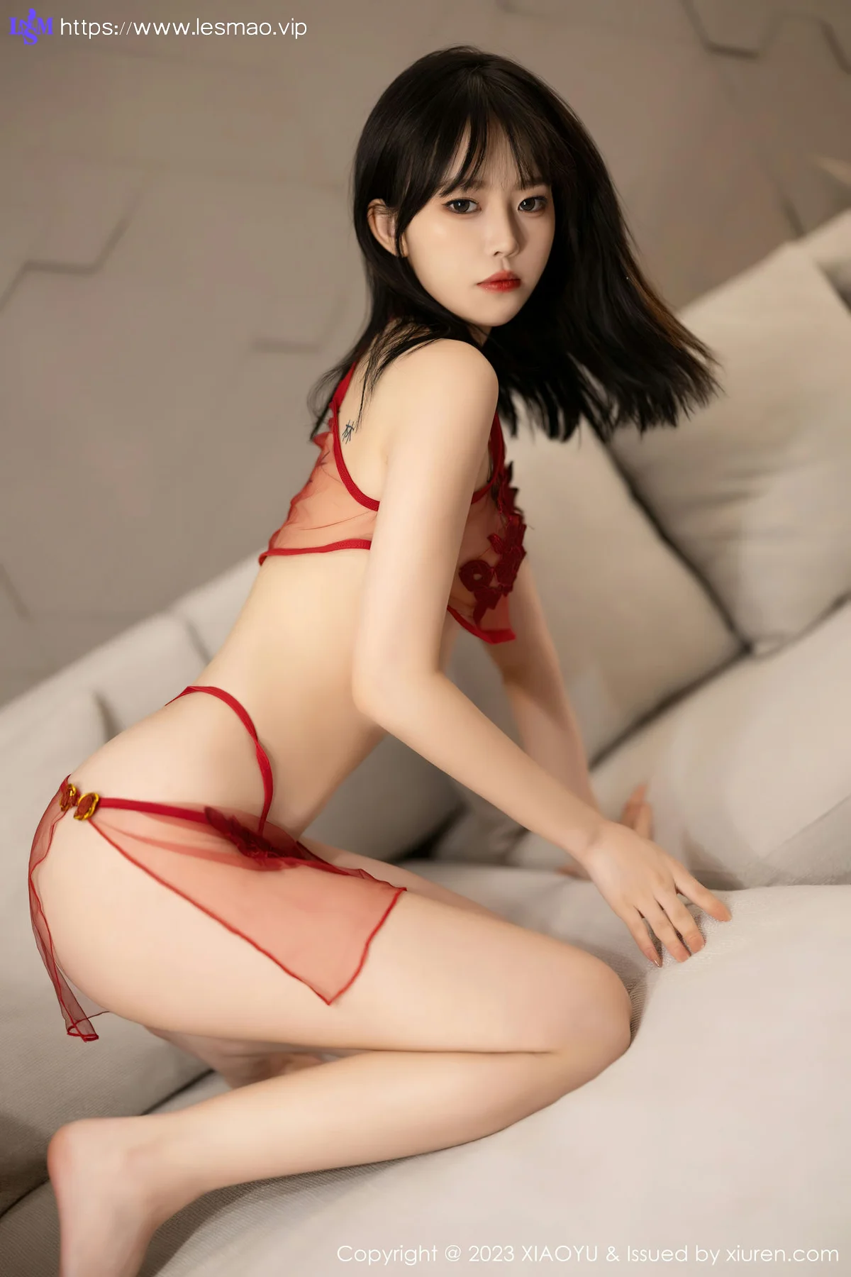 XIAOYU  语画  Vol.1101  奶瓶. 红色薄纱内衣性感写真33 - 42