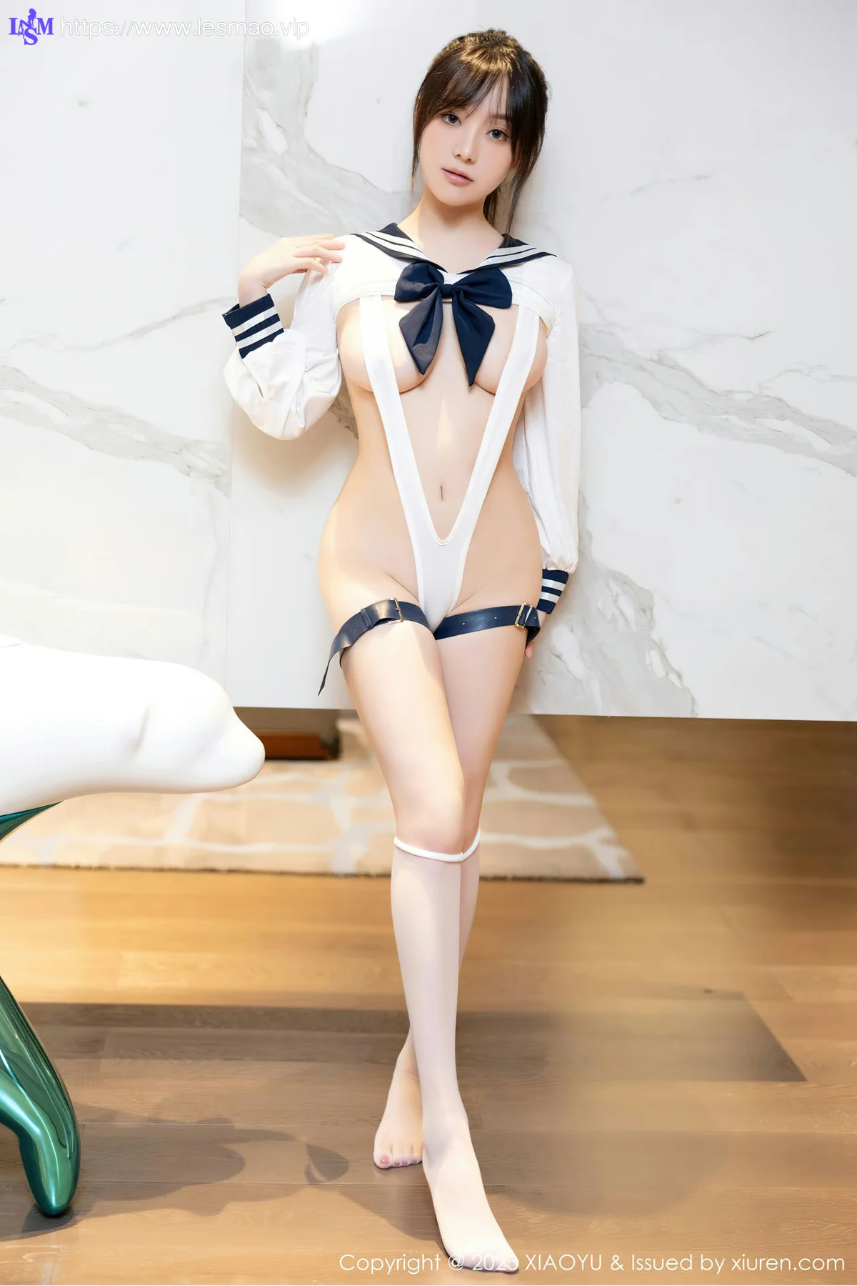 XIAOYU  语画  Vol.1105  豆瓣酱 白色高开叉服饰111 - 63