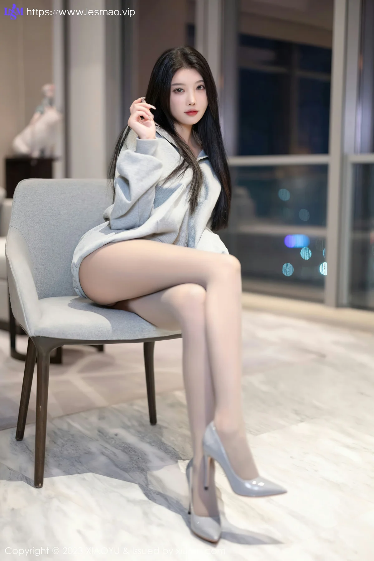 XIAOYU  语画  Vol.1156  杨晨晨Yome 灰色蕾丝内衣海南旅拍11 - 21