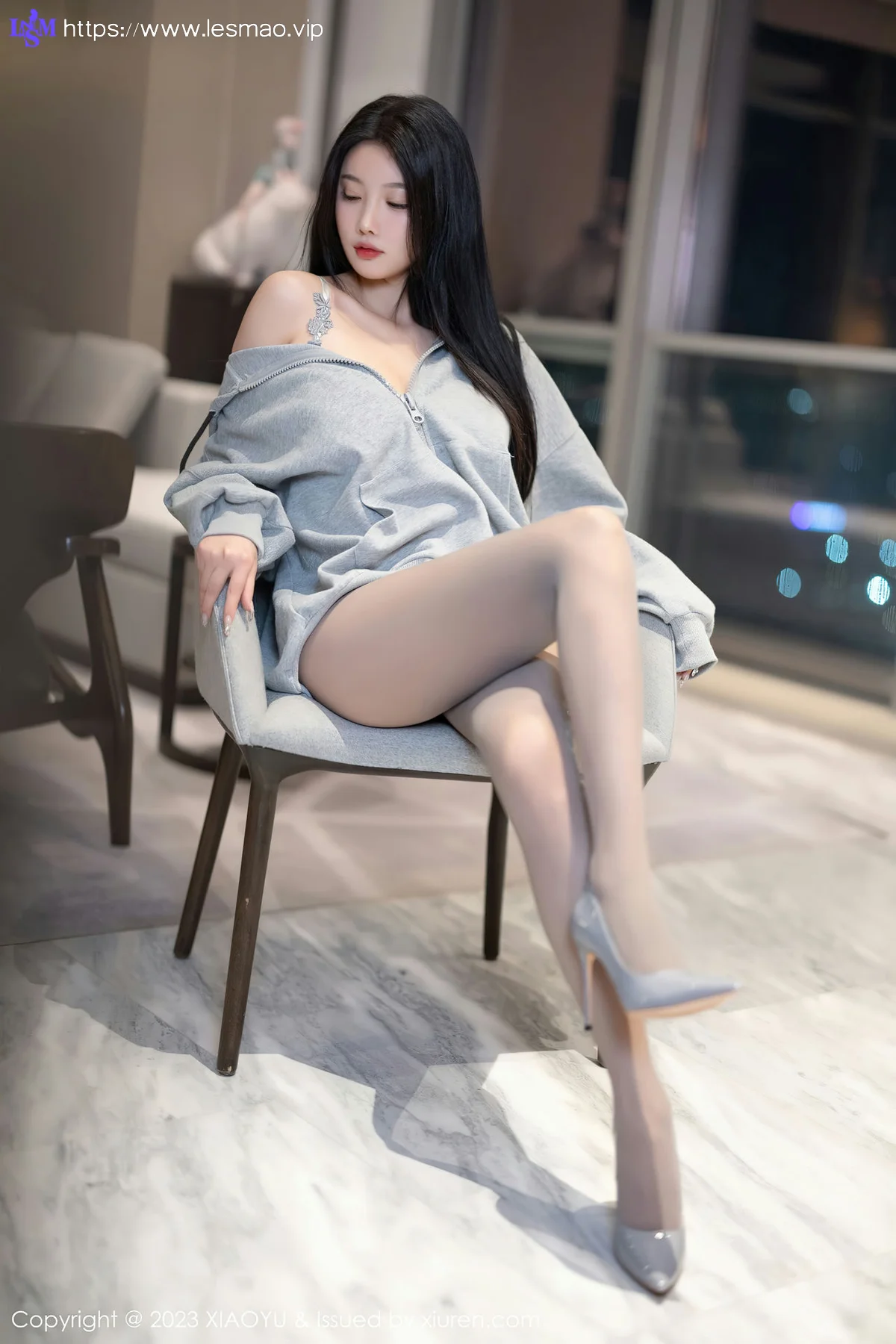 XIAOYU  语画  Vol.1156  杨晨晨Yome 灰色蕾丝内衣海南旅拍11 - 22