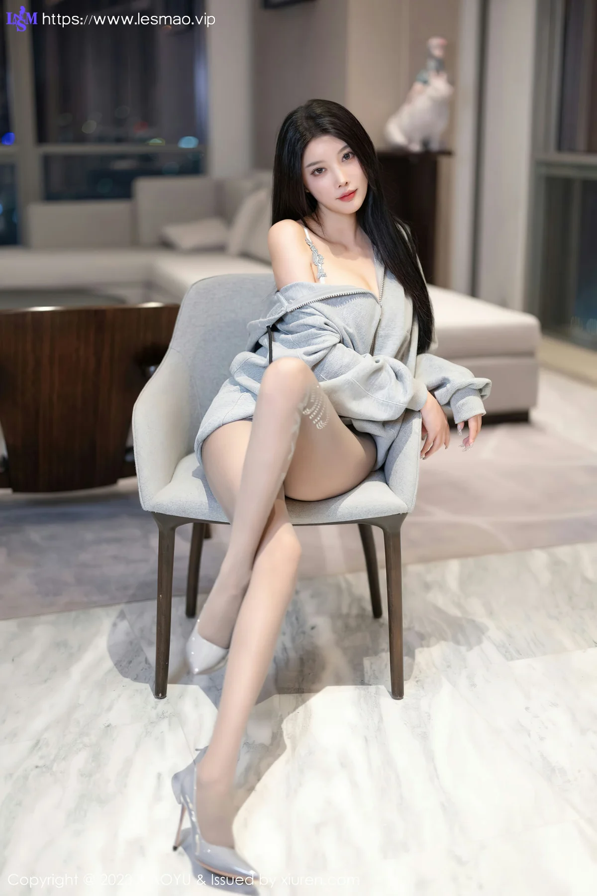 XIAOYU  语画  Vol.1156  杨晨晨Yome 灰色蕾丝内衣海南旅拍11 - 23