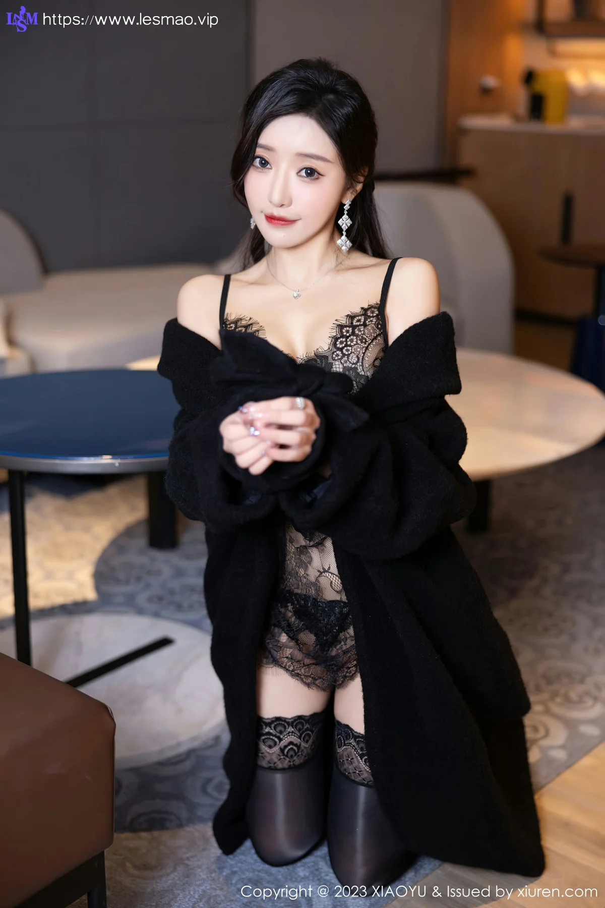 XIAOYU  语画  Vol.1174  王馨瑶yanni 黑色蕾丝情趣海南旅拍11 - 38