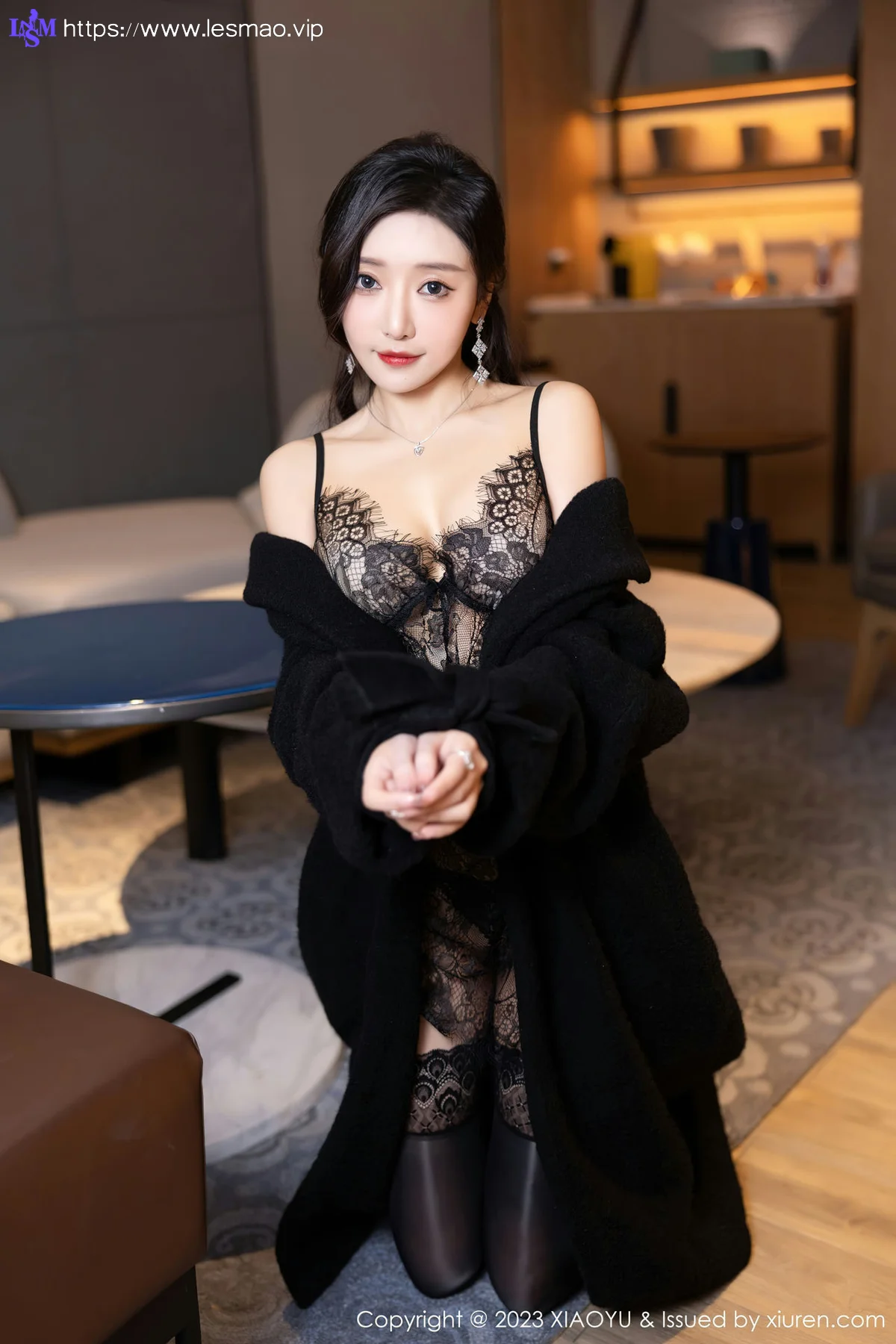XIAOYU  语画  Vol.1174  王馨瑶yanni 黑色蕾丝情趣海南旅拍11 - 40