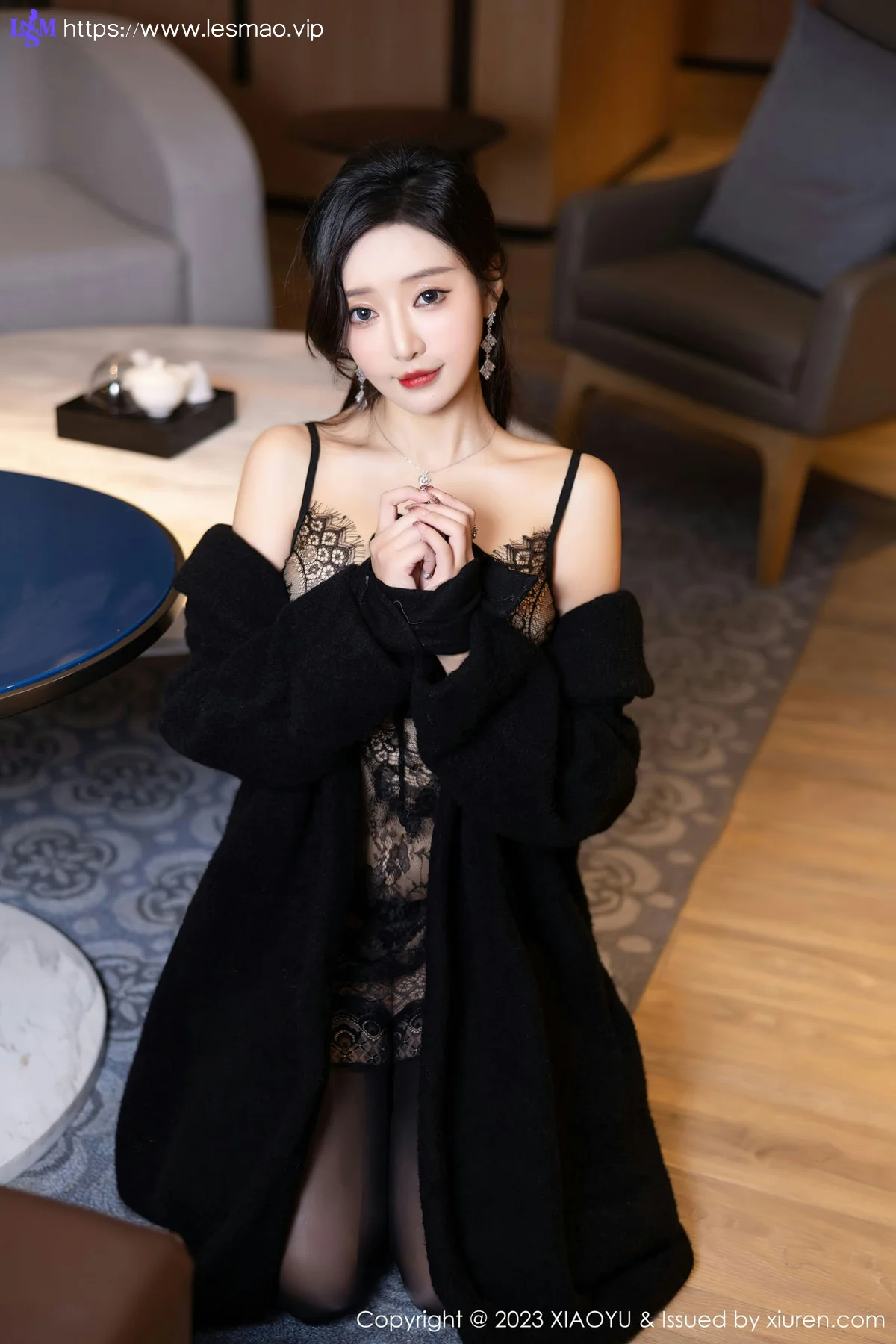 XIAOYU  语画  Vol.1174  王馨瑶yanni 黑色蕾丝情趣海南旅拍11 - 42