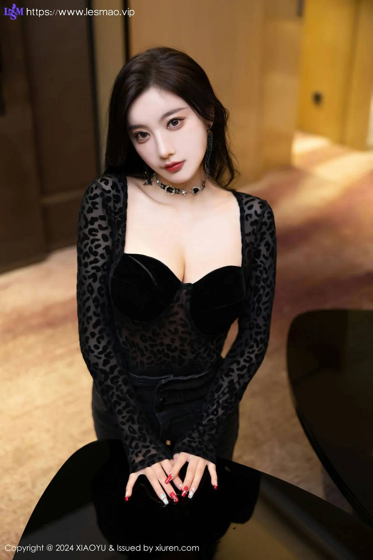 XIAOYU  语画  Vol.1216  杨晨晨Yome 黑色豹纹性感写真1 - 45