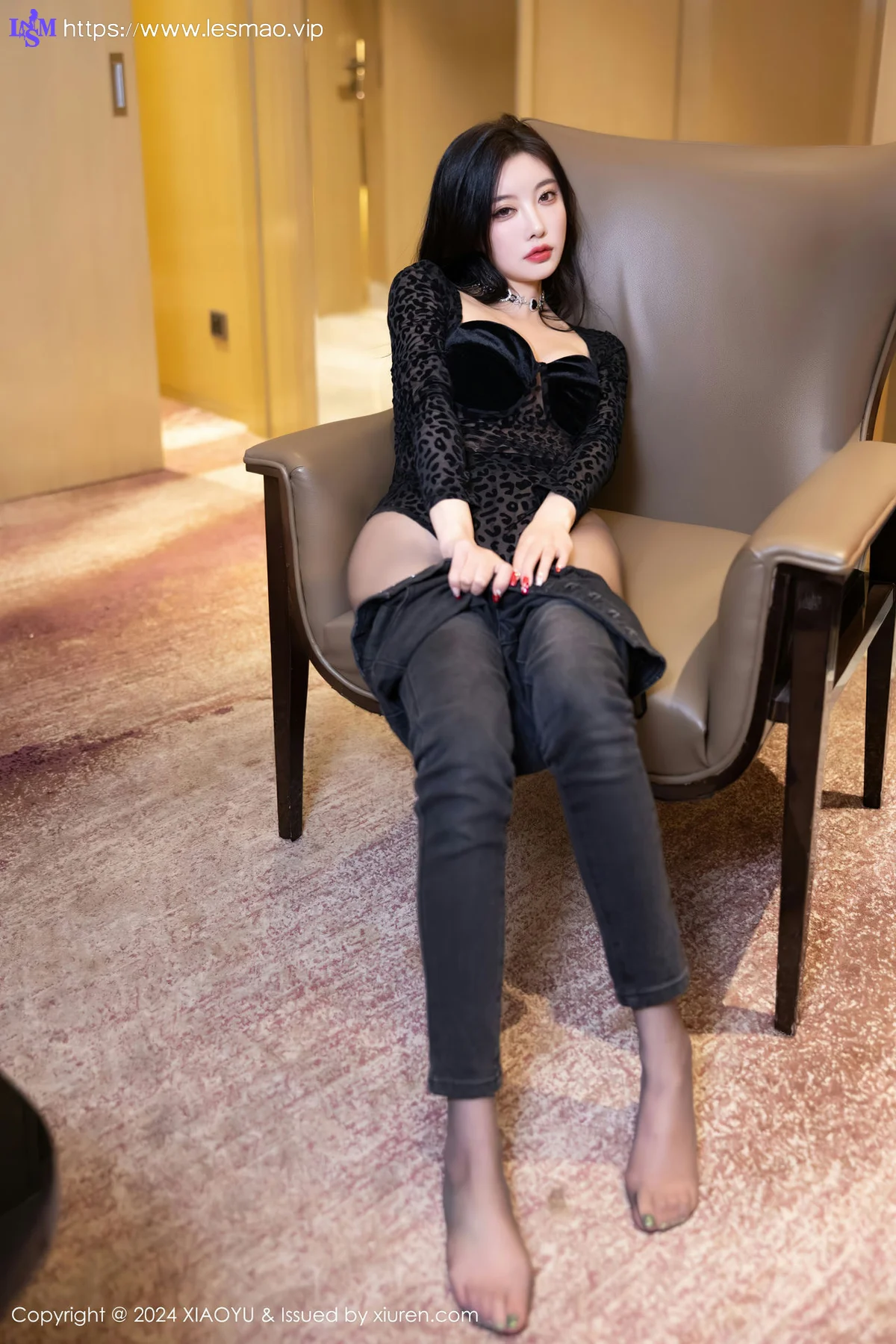 XIAOYU  语画  Vol.1216  杨晨晨Yome 黑色豹纹性感写真1 - 60