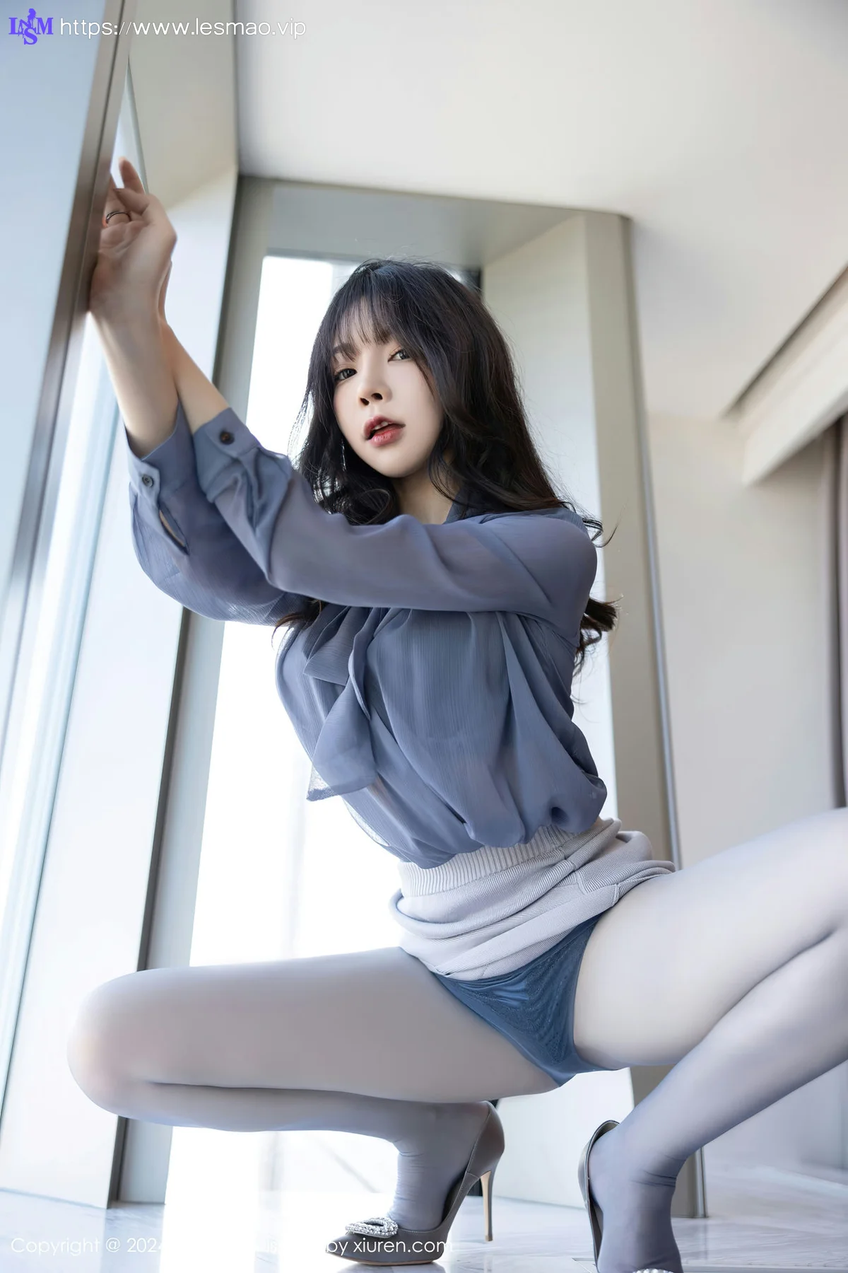 XIAOYU  语画  Vol.1219  徐莉芝Booty 蓝灰色丝袜哈尔滨旅拍1 - 18
