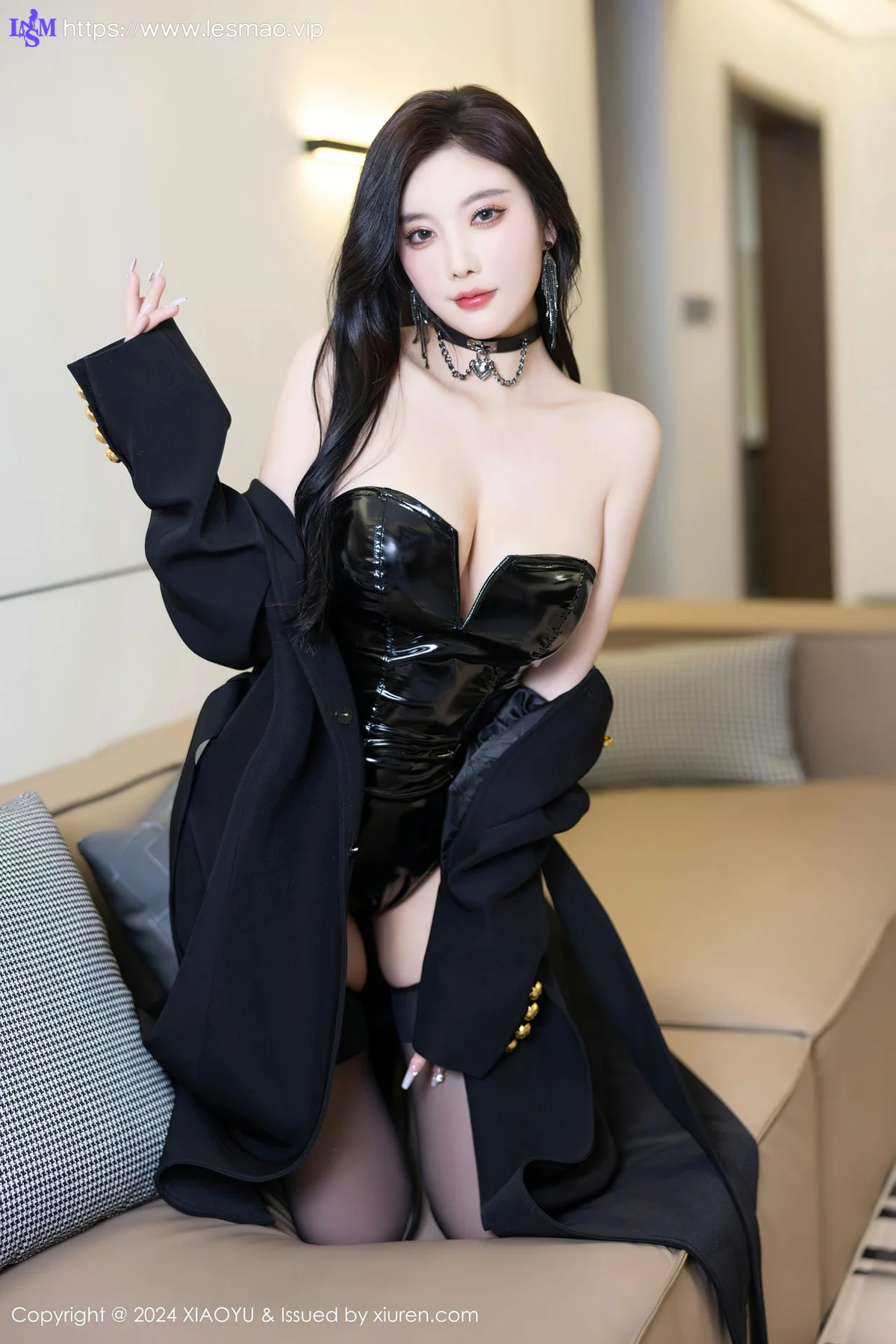 XIAOYU  语画  Vol.1241 杨晨晨Yome 黑色皮质内衣哈尔滨旅拍1 - 43