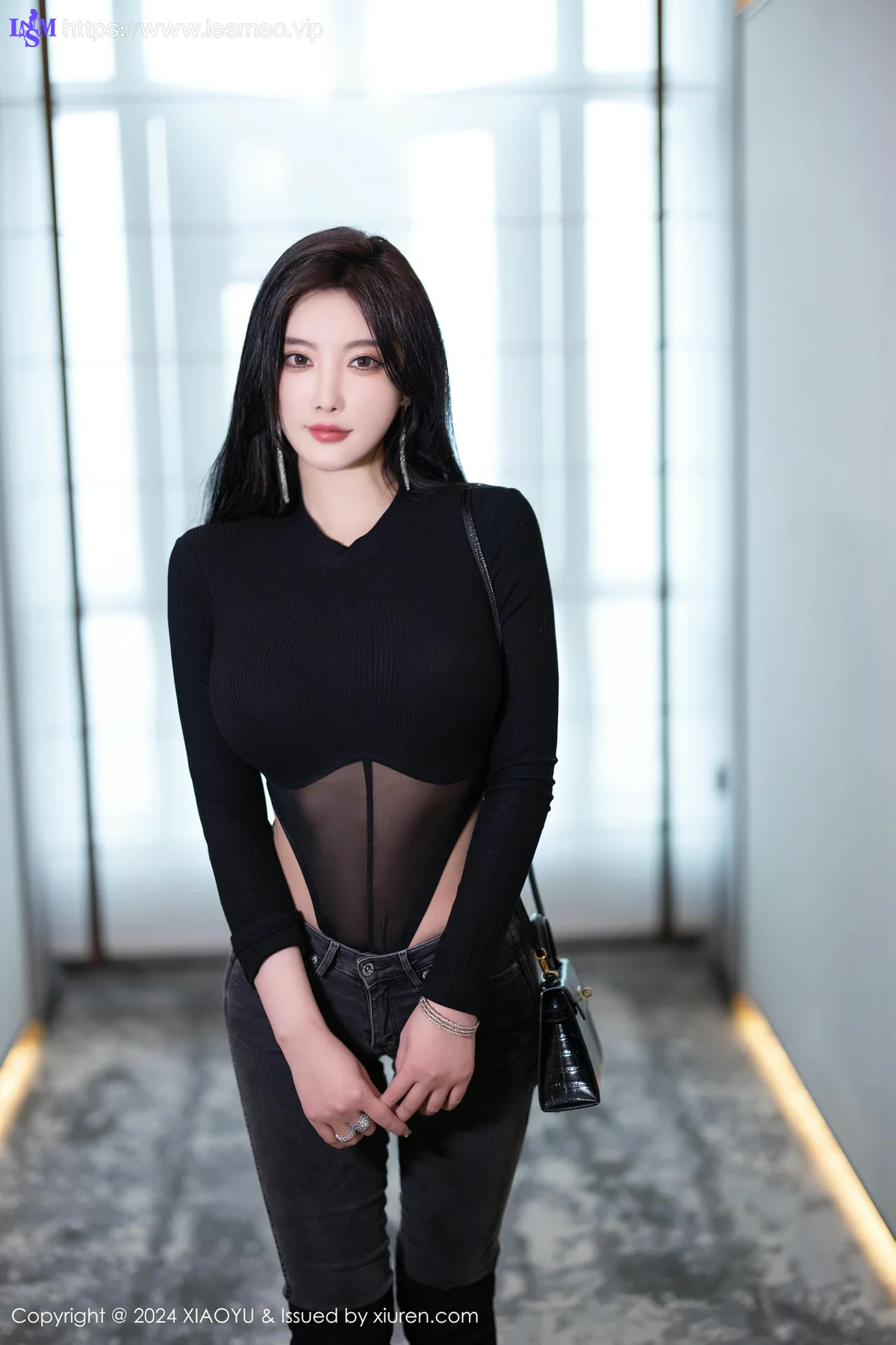 XIAOYU  语画  Vol.1243 杨晨晨Yome 黑色网状哈尔滨旅拍写真11 - 2