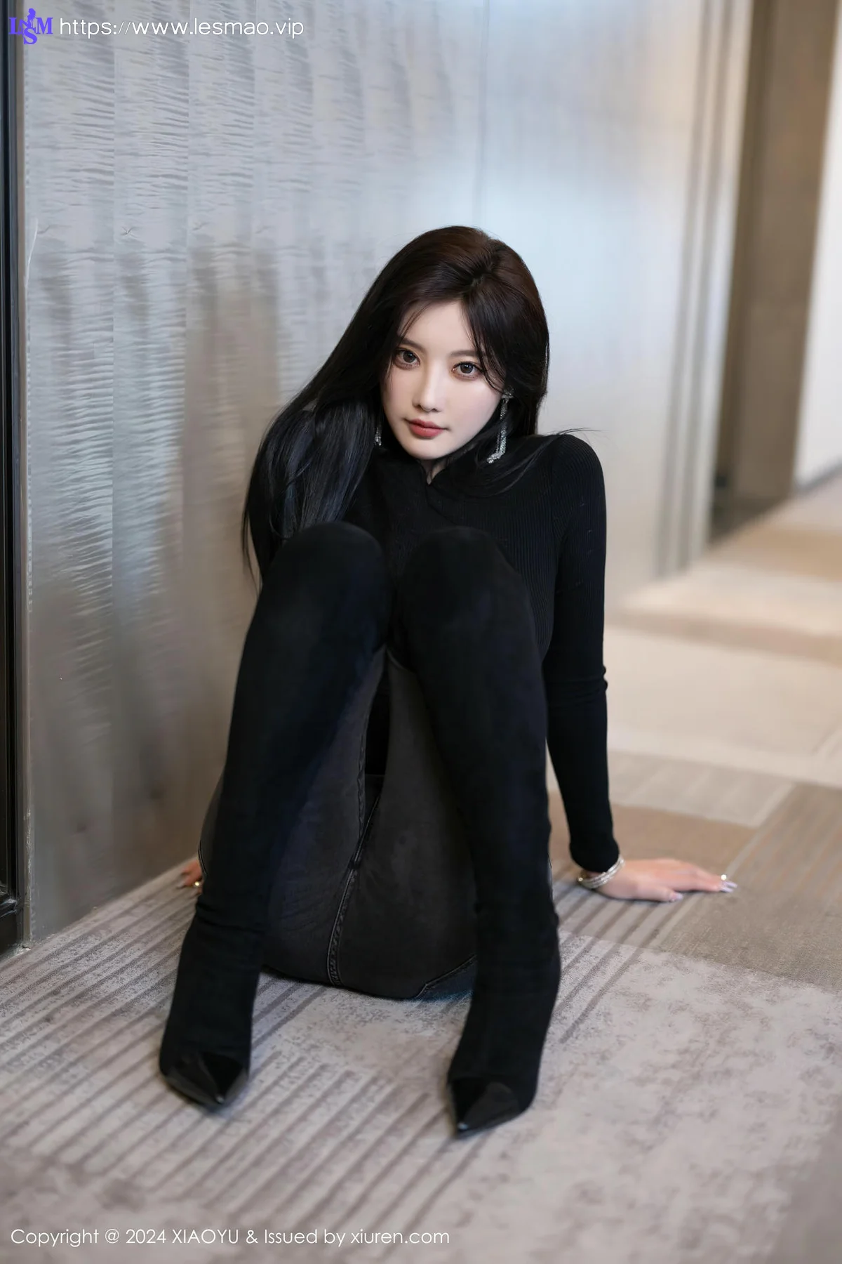 XIAOYU  语画  Vol.1243 杨晨晨Yome 黑色网状哈尔滨旅拍写真11 - 15