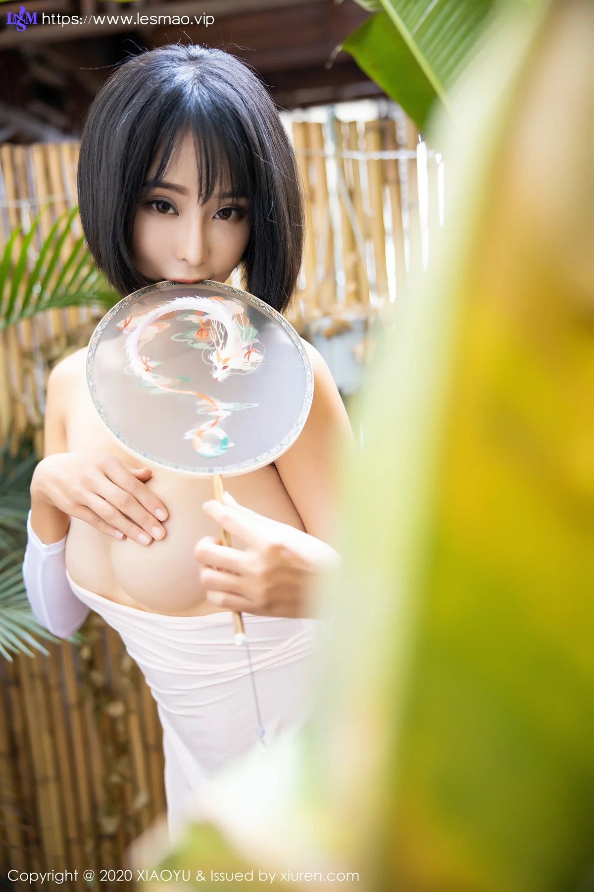 XIAOYU  语画界 Vol.269 扇子与朦胧丝袜 蓝夏Akasha 第二套性感... - 59