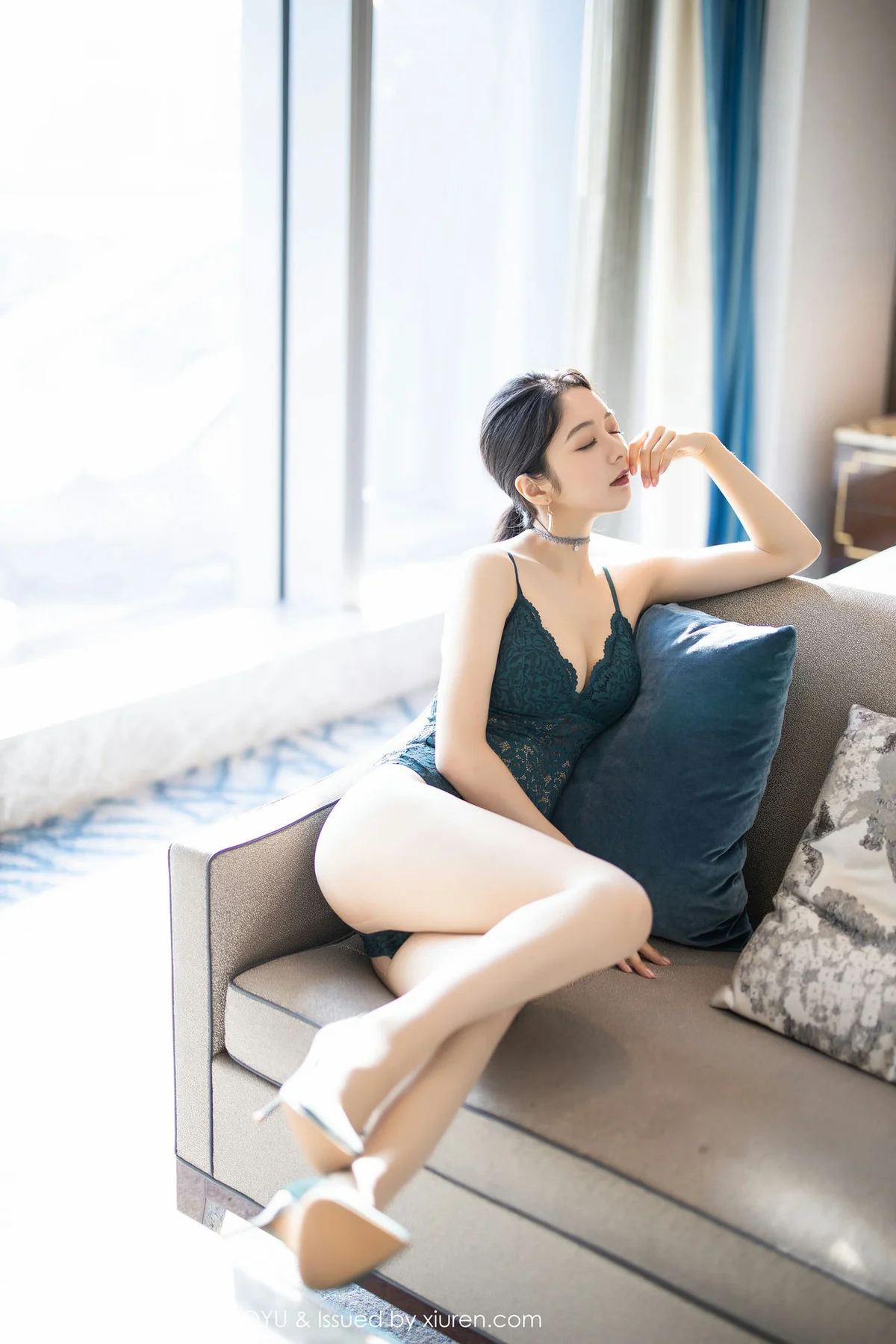 XIAOYU  语画界 Vol.284 Angela小热巴 魅惑黑丝内衣澳门旅拍写真 - 64