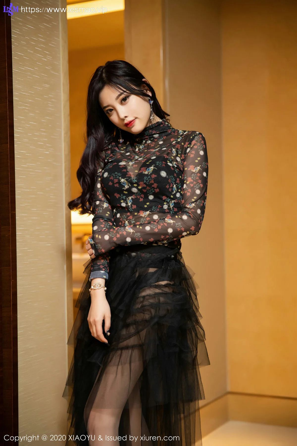 XIAOYU  语画界 Vol.289 黑色吊裙与朦胧丝袜 杨晨晨sugar 澳门... - 42